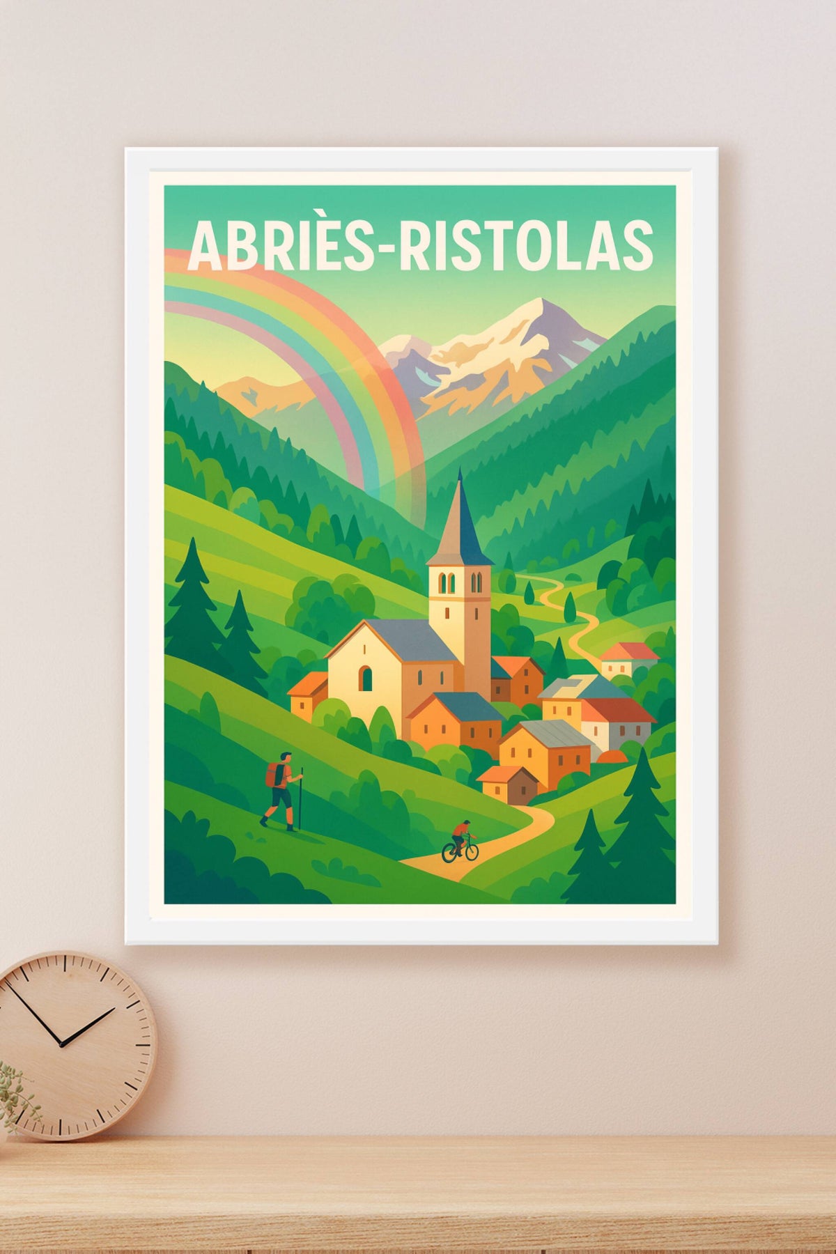 Affiche Abriès-Ristolas — Évasion nature au cœur des montagnes · poster d'art de Abriès-Ristolas