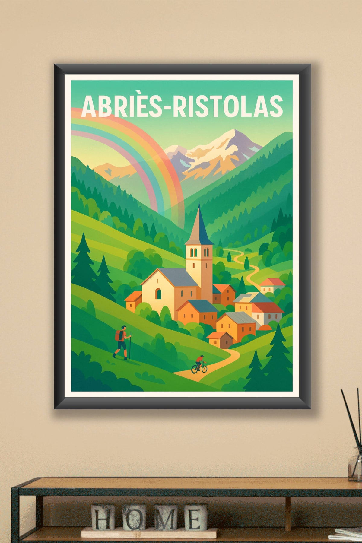 Affiche Abriès-Ristolas — Évasion nature au cœur des montagnes · poster d'art de Abriès-Ristolas