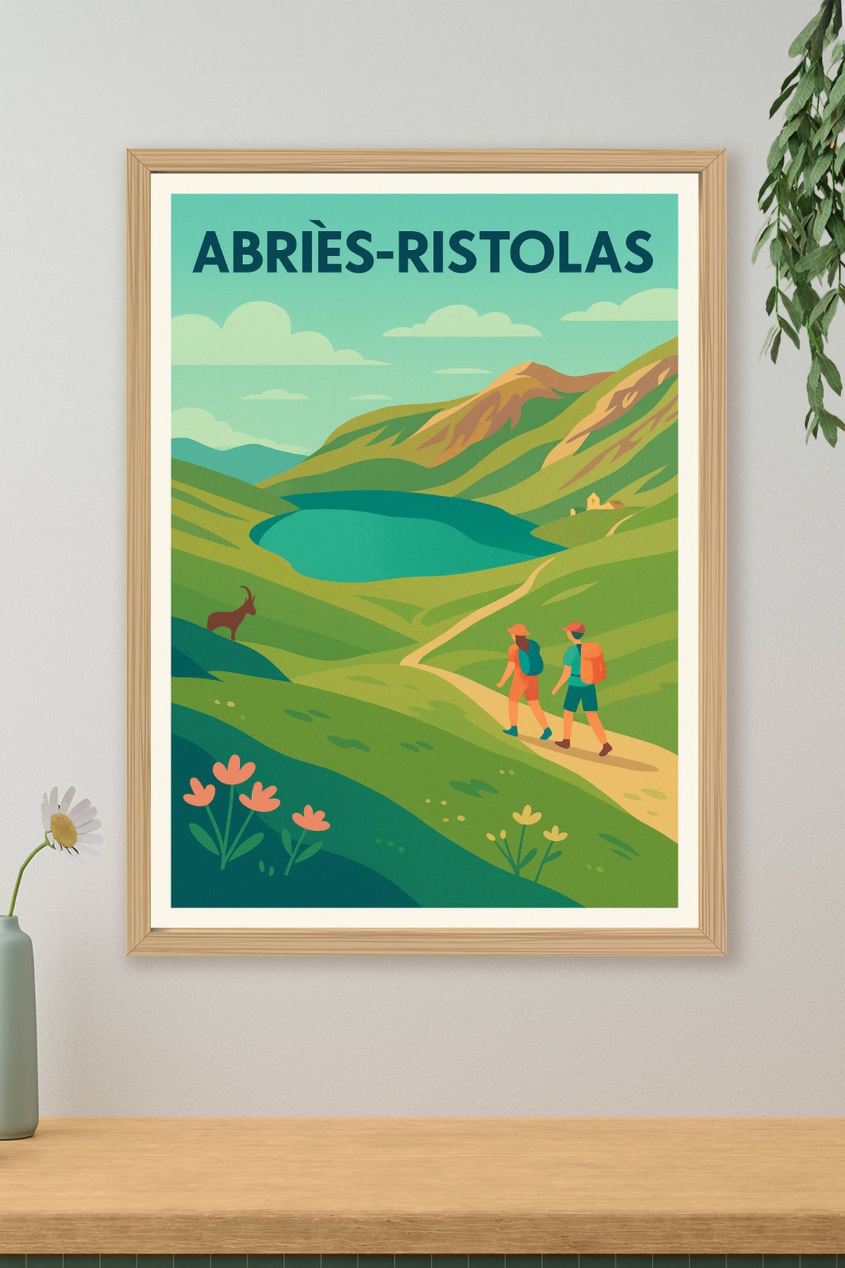 Affiche Abriès-Ristolas — Évasion et Randonnée en Montagne · poster d'art de Abriès-Ristolas