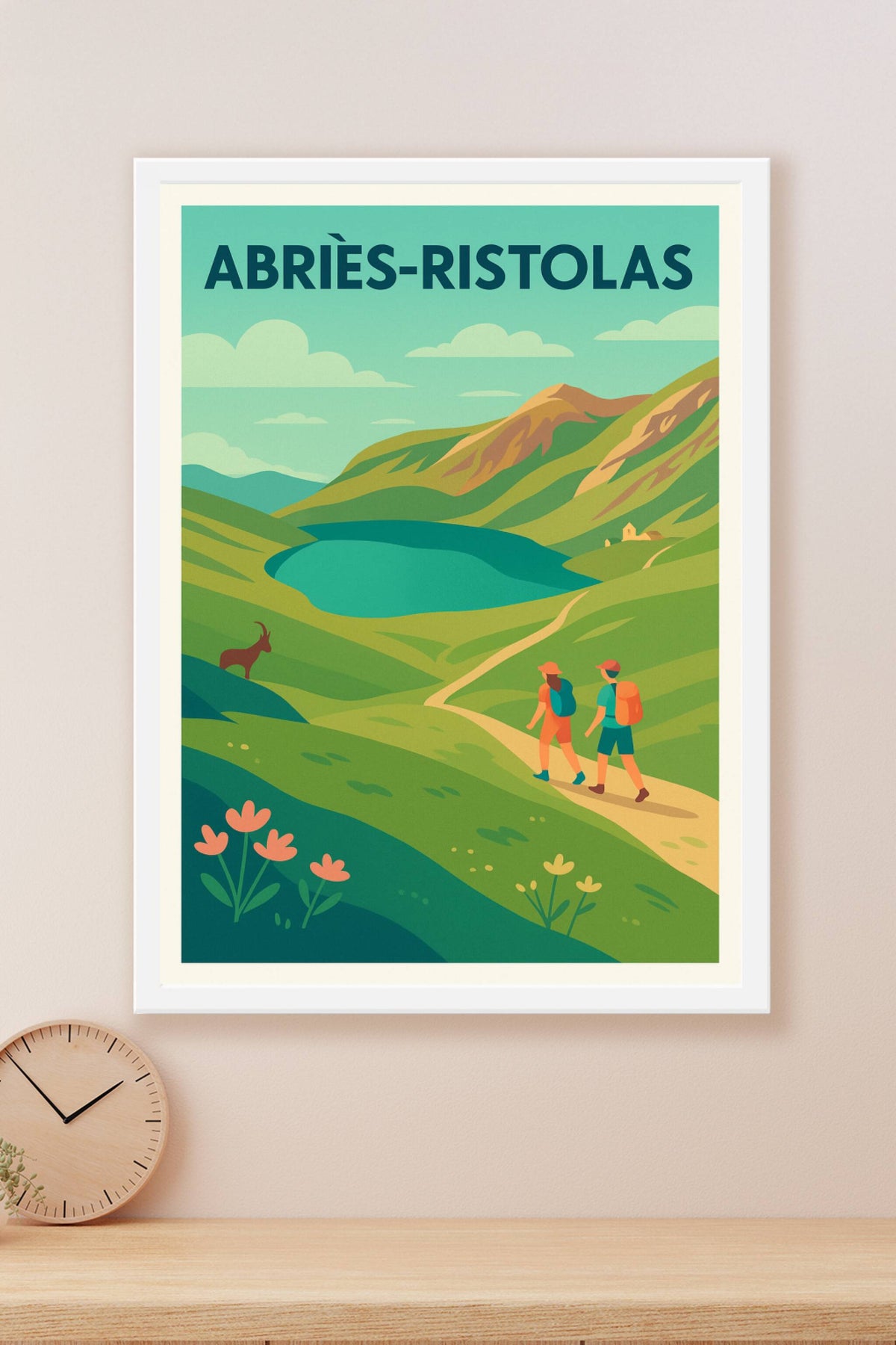 Affiche Abriès-Ristolas — Évasion et Randonnée en Montagne · poster d'art de Abriès-Ristolas