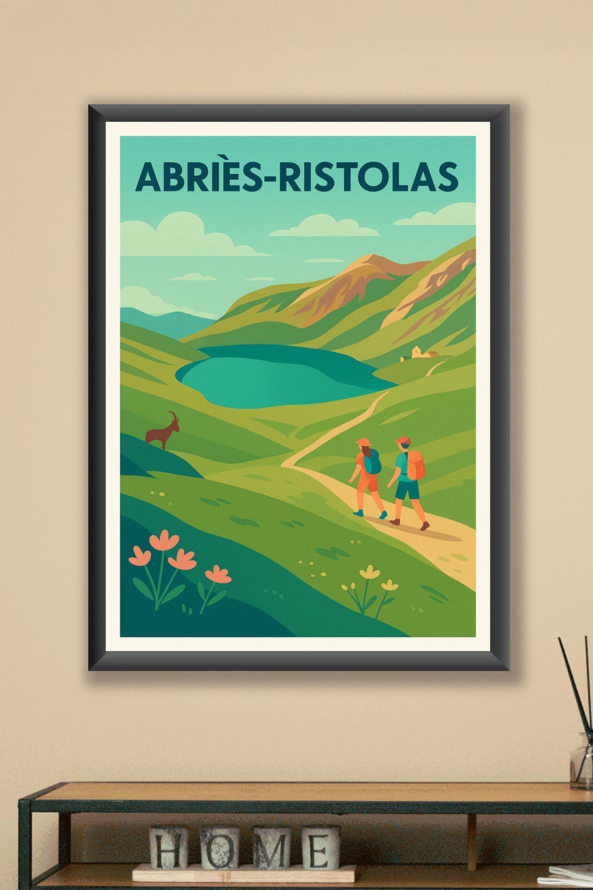 Affiche Abriès-Ristolas — Évasion et Randonnée en Montagne · poster d'art de Abriès-Ristolas