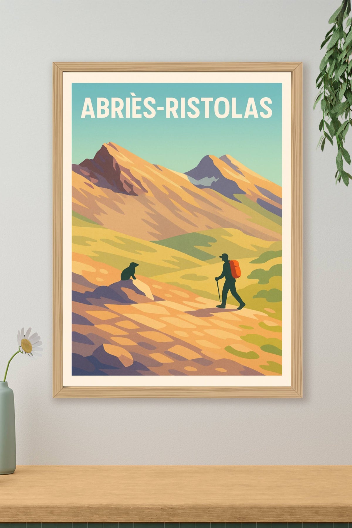 Affiche Abriès-Ristolas — Évasion et randonnée en haute montagne · poster d'art de Abriès-Ristolas