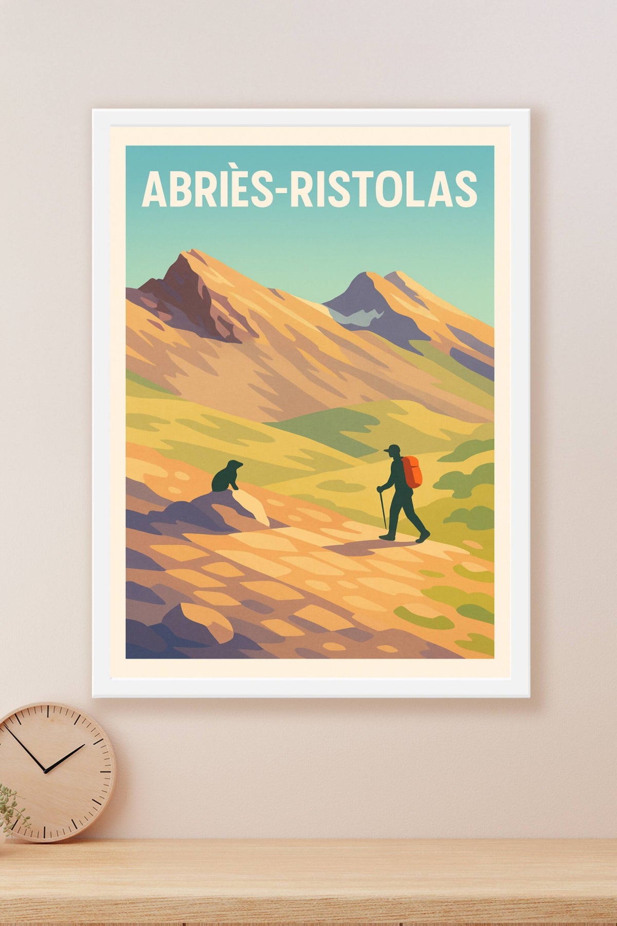 Affiche Abriès-Ristolas — Évasion et randonnée en haute montagne · poster d'art de Abriès-Ristolas