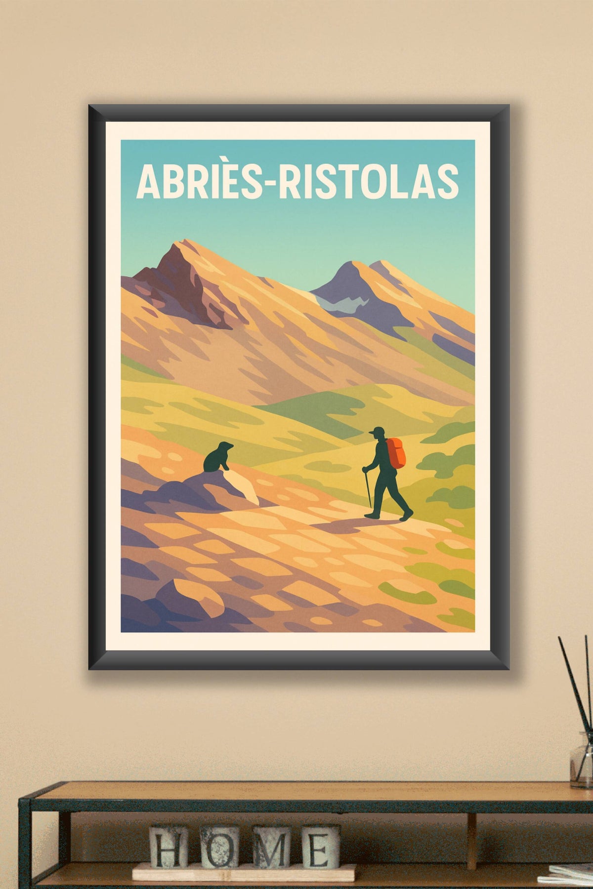 Affiche Abriès-Ristolas — Évasion et randonnée en haute montagne · poster d'art de Abriès-Ristolas