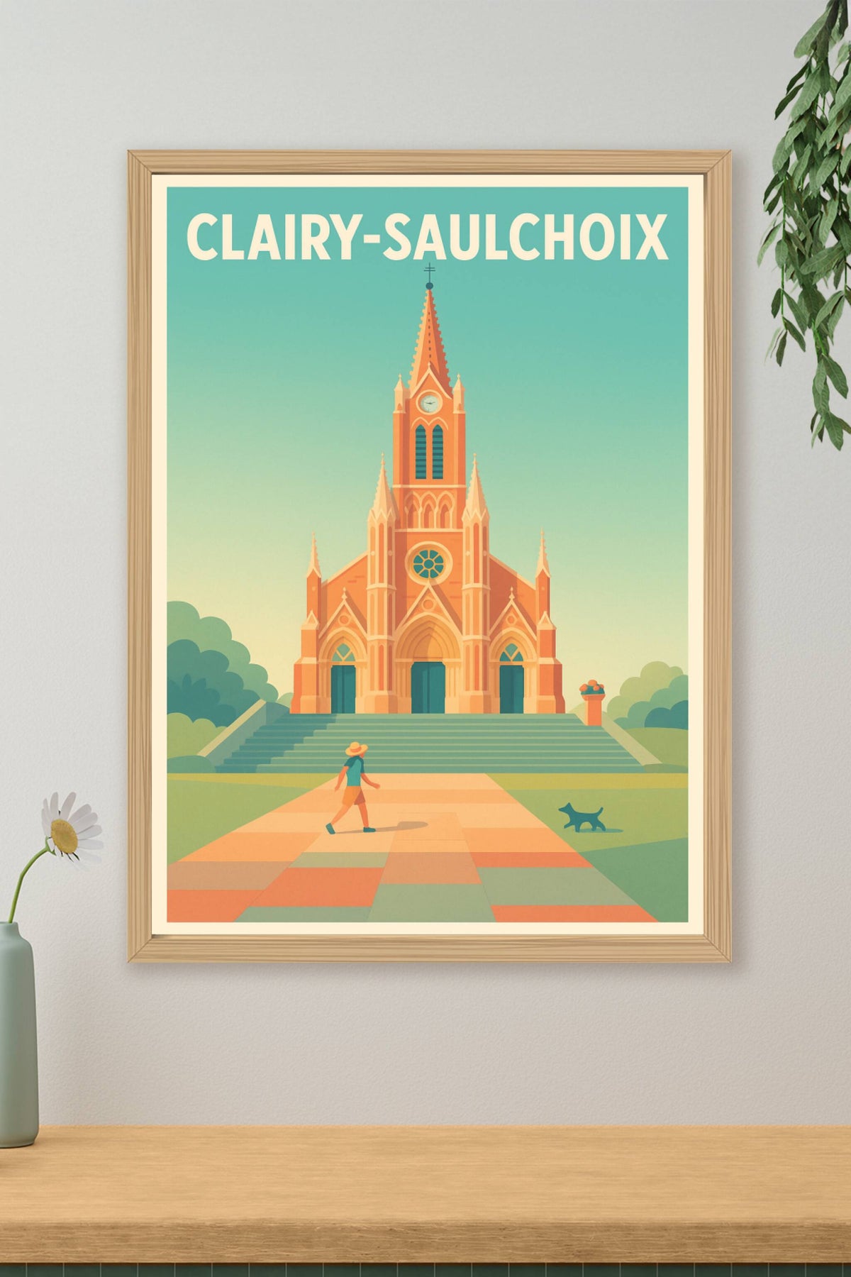 Affiche Clairy-Saulchoix — L'élégance architecturale intemporelle · poster d'art de Clairy-Saulchoix