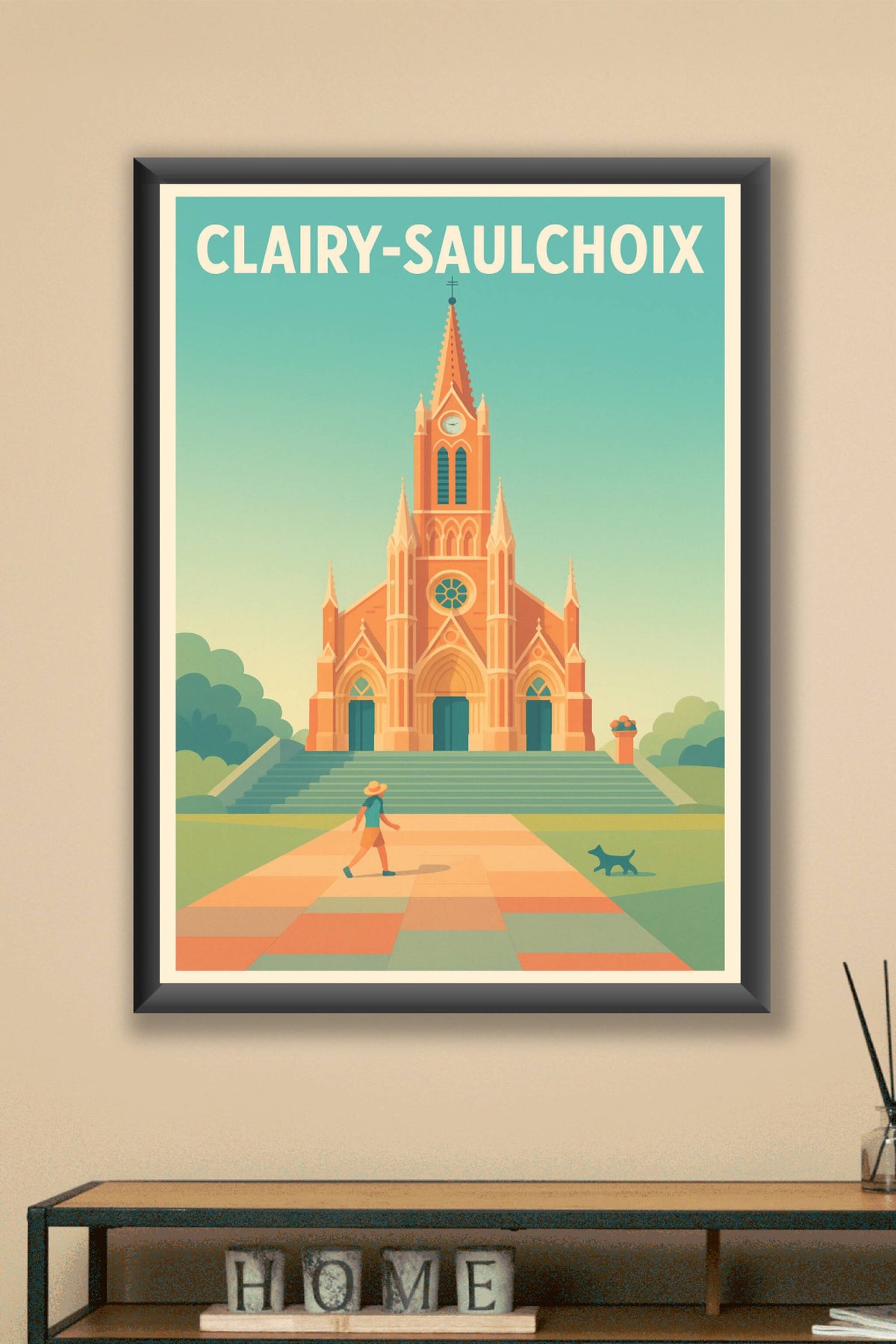 Affiche Clairy-Saulchoix — L'élégance architecturale intemporelle · poster d'art de Clairy-Saulchoix