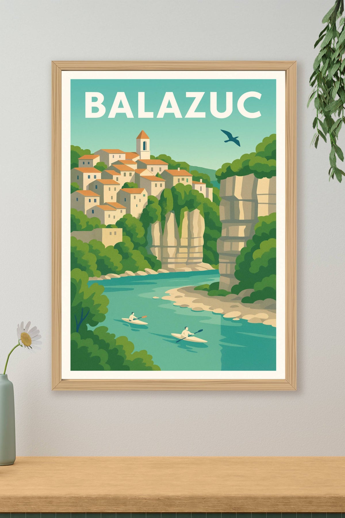 Affiche Balazuc — Escapade nature au fil de l'Ardèche · poster d'art de Balazuc