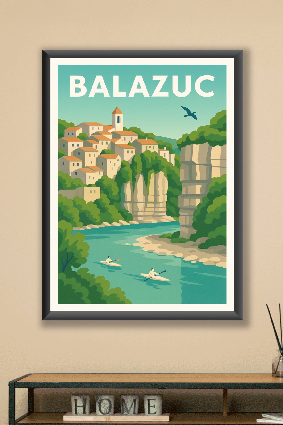 Affiche Balazuc — Escapade nature au fil de l'Ardèche · poster d'art de Balazuc