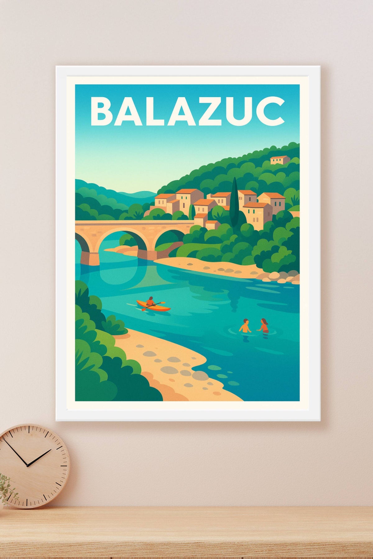 Affiche Balazuc — Charme et nature au fil de l'Ardèche · poster d'art de Balazuc