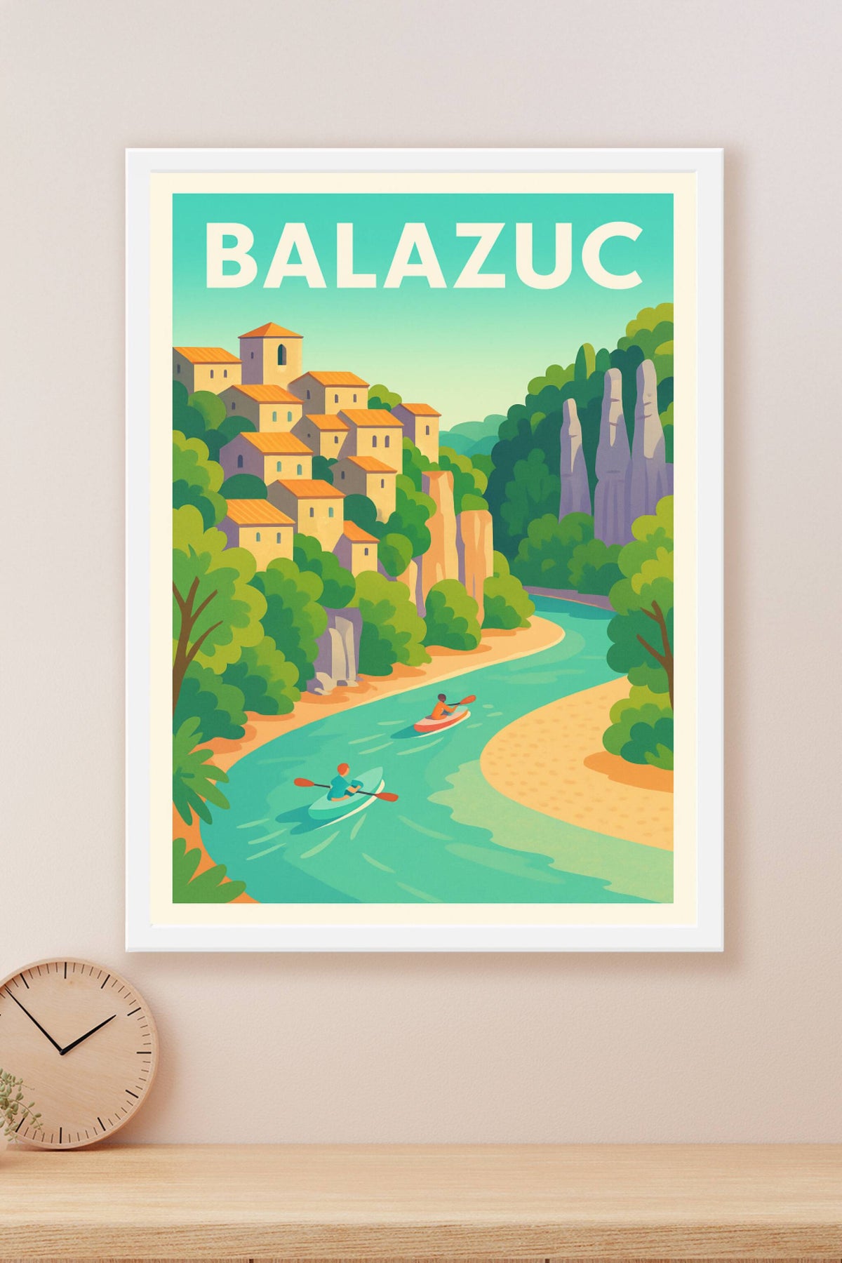 Affiche Balazuc — Évasion au fil de l'Ardèche · poster d'art de Balazuc