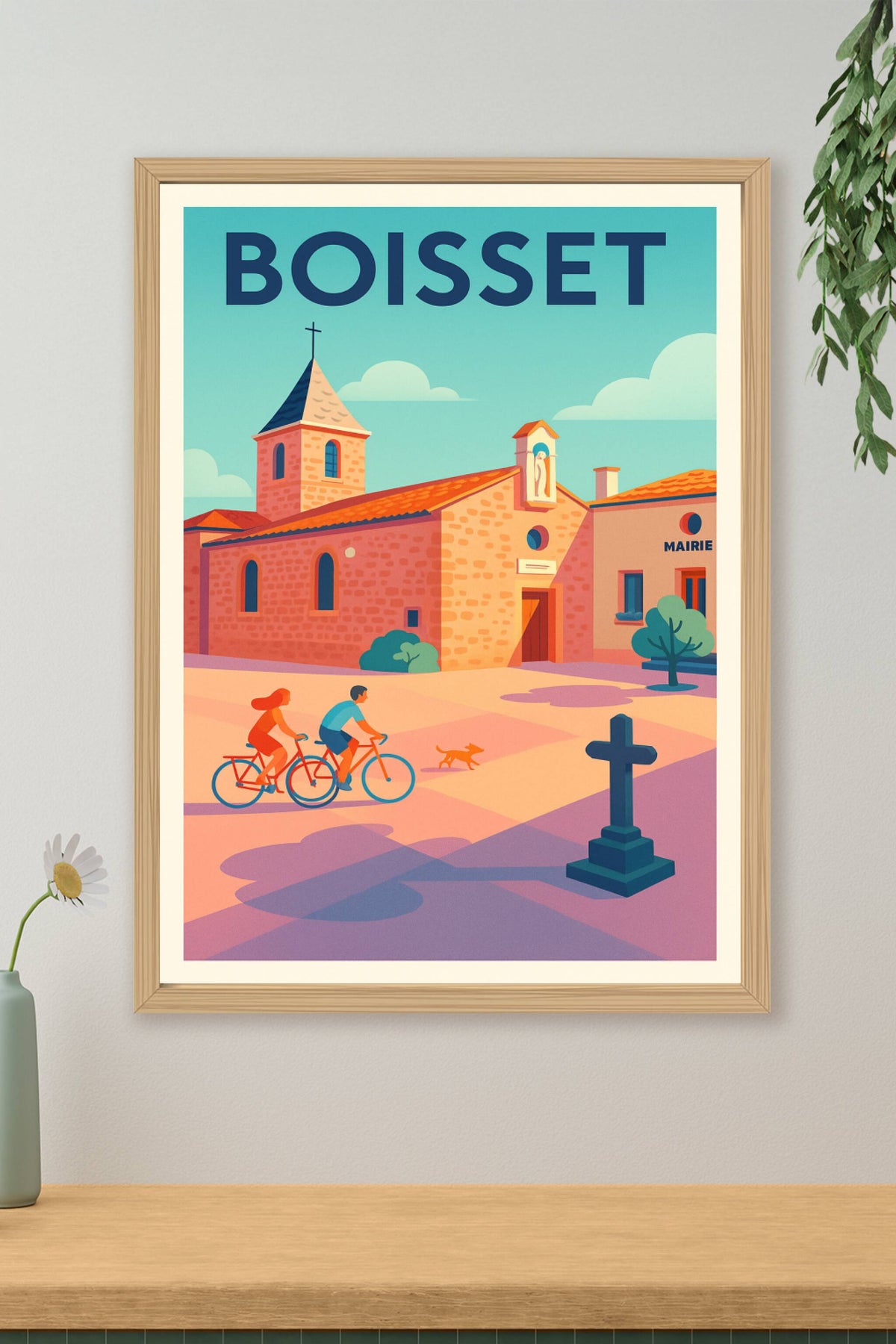 Affiche Boisset — Charme et douceur de vie au cœur du village · poster d'art de Boisset
