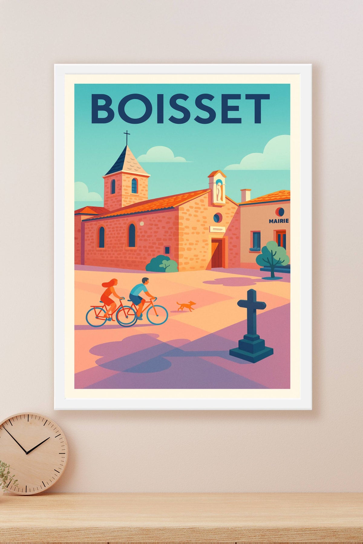Affiche Boisset — Charme et douceur de vie au cœur du village · poster d'art de Boisset