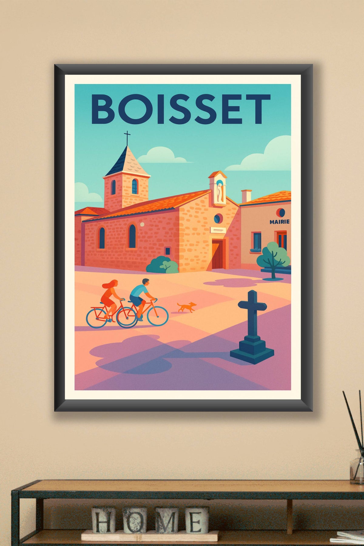 Affiche Boisset — Charme et douceur de vie au cœur du village · poster d'art de Boisset