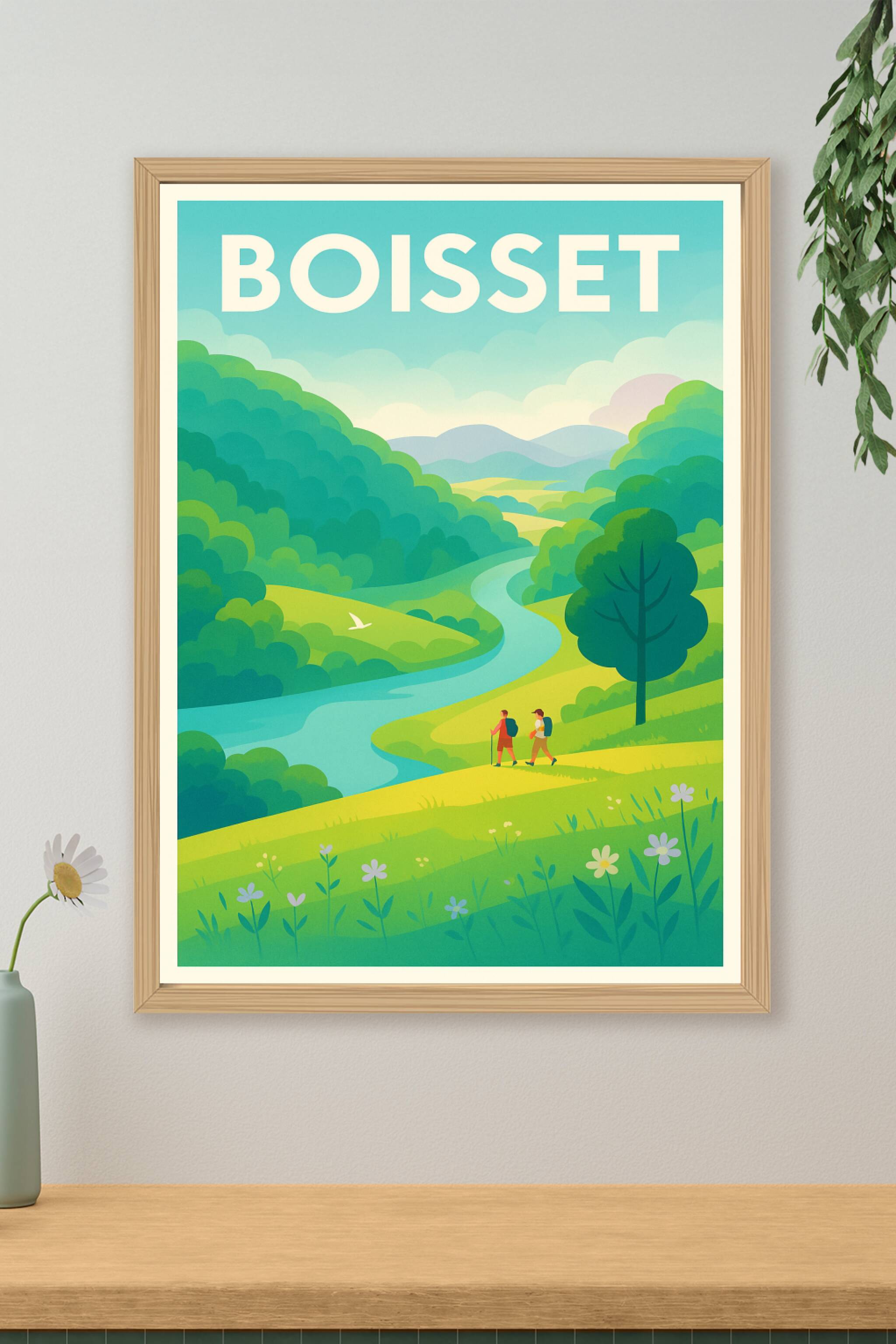 Affiche de Boisset - Évasion et nature préservée