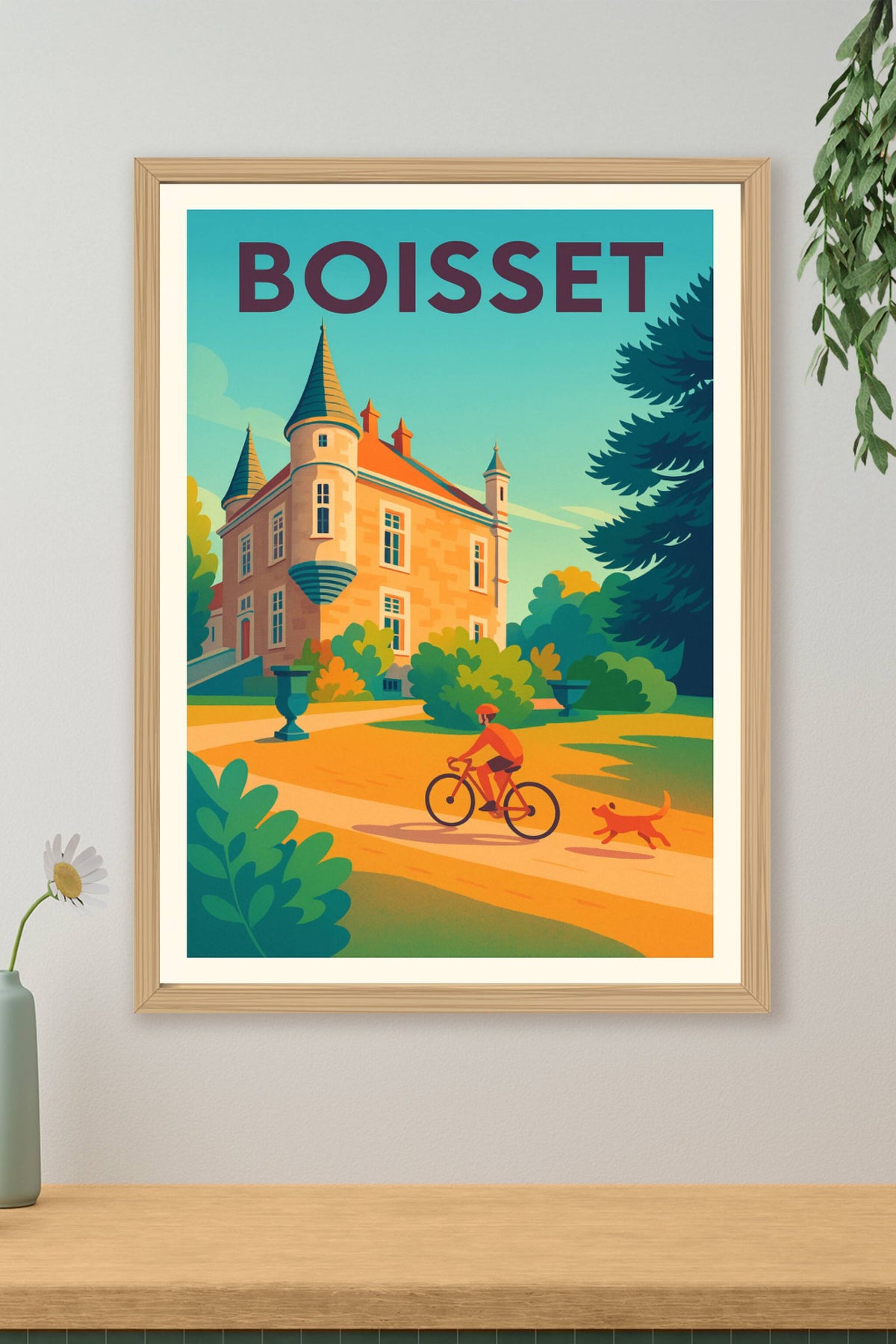 Affiche Boisset — Charme et tranquillité au château · poster d'art de Boisset