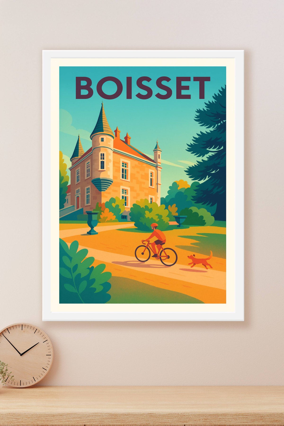 Affiche Boisset — Charme et tranquillité au château · poster d'art de Boisset