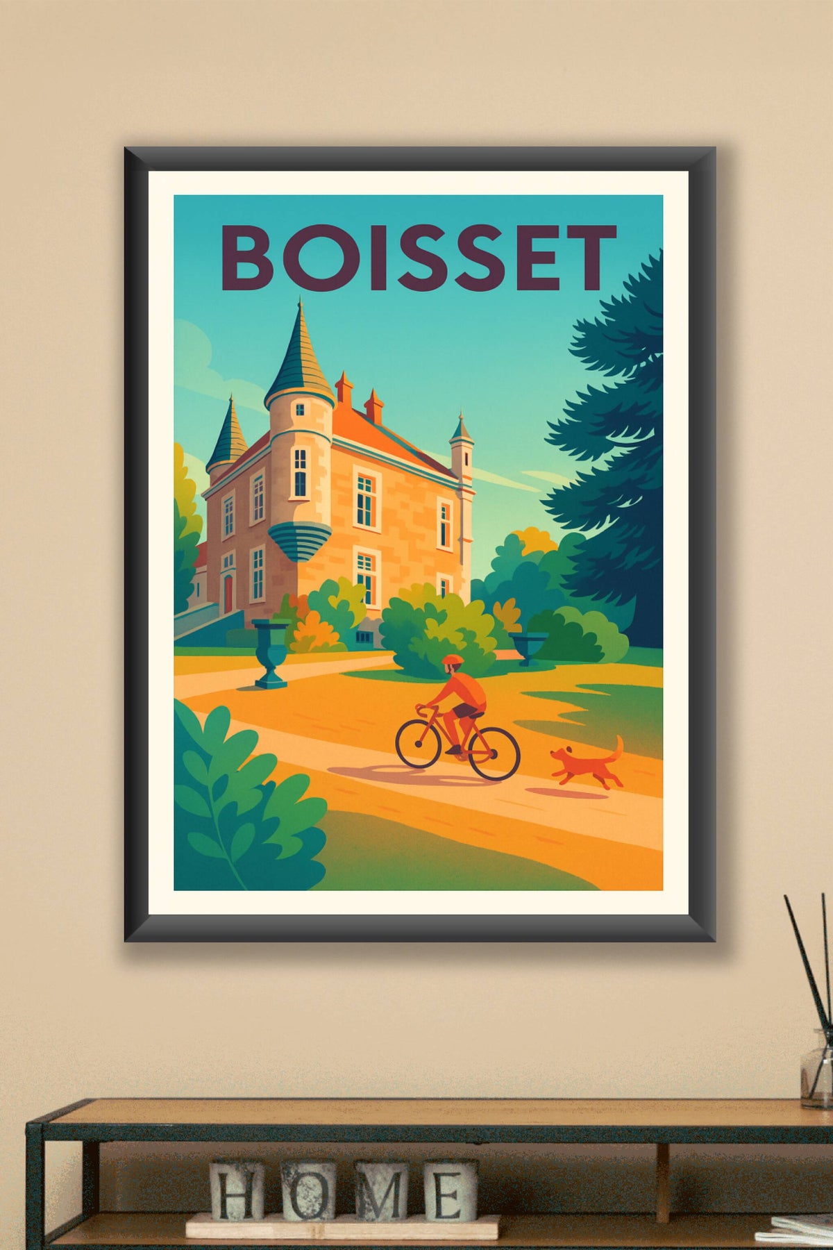 Affiche Boisset — Charme et tranquillité au château · poster d'art de Boisset