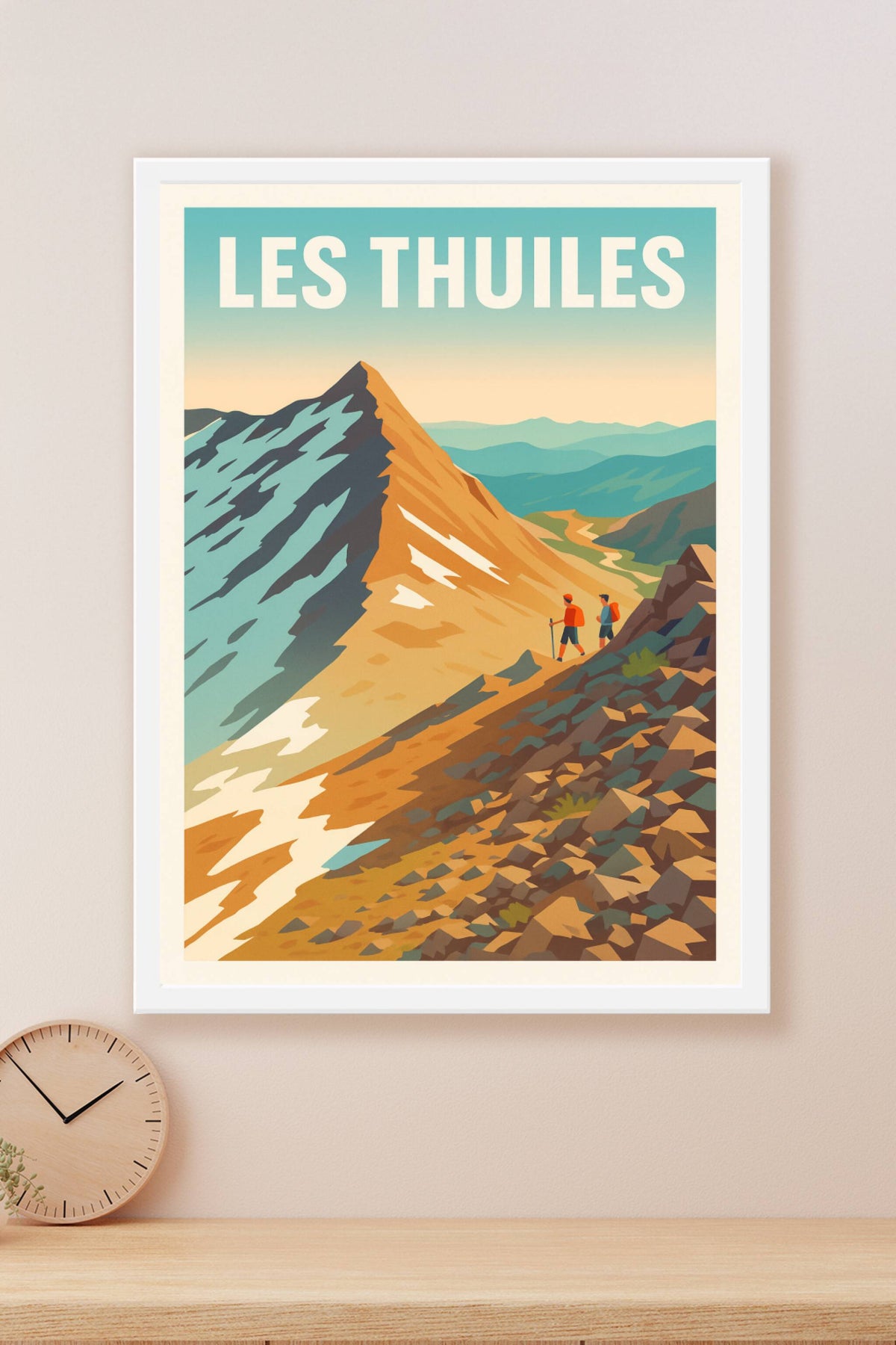 Affiche Les Thuiles — Aventure et nature en montagne · poster d'art de Les Thuiles