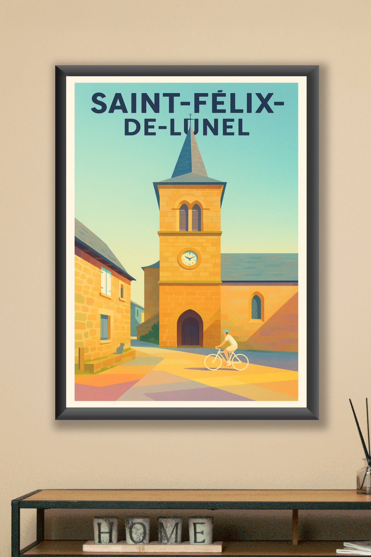 Affiche Saint-Félix-de-Lunel — Charme authentique du village · poster d'art de Saint-Félix-de-Lunel