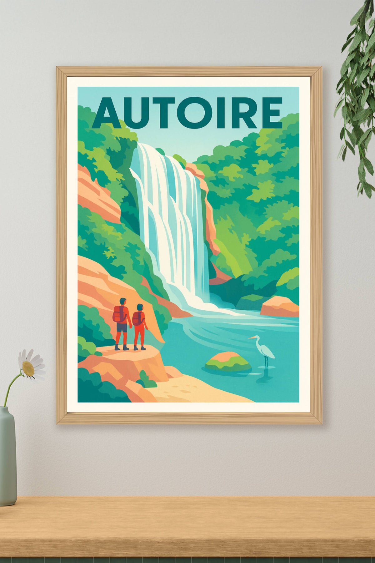 Affiche Loire — L'évasion naturelle au cœur des cascades · poster d'art de Loire
