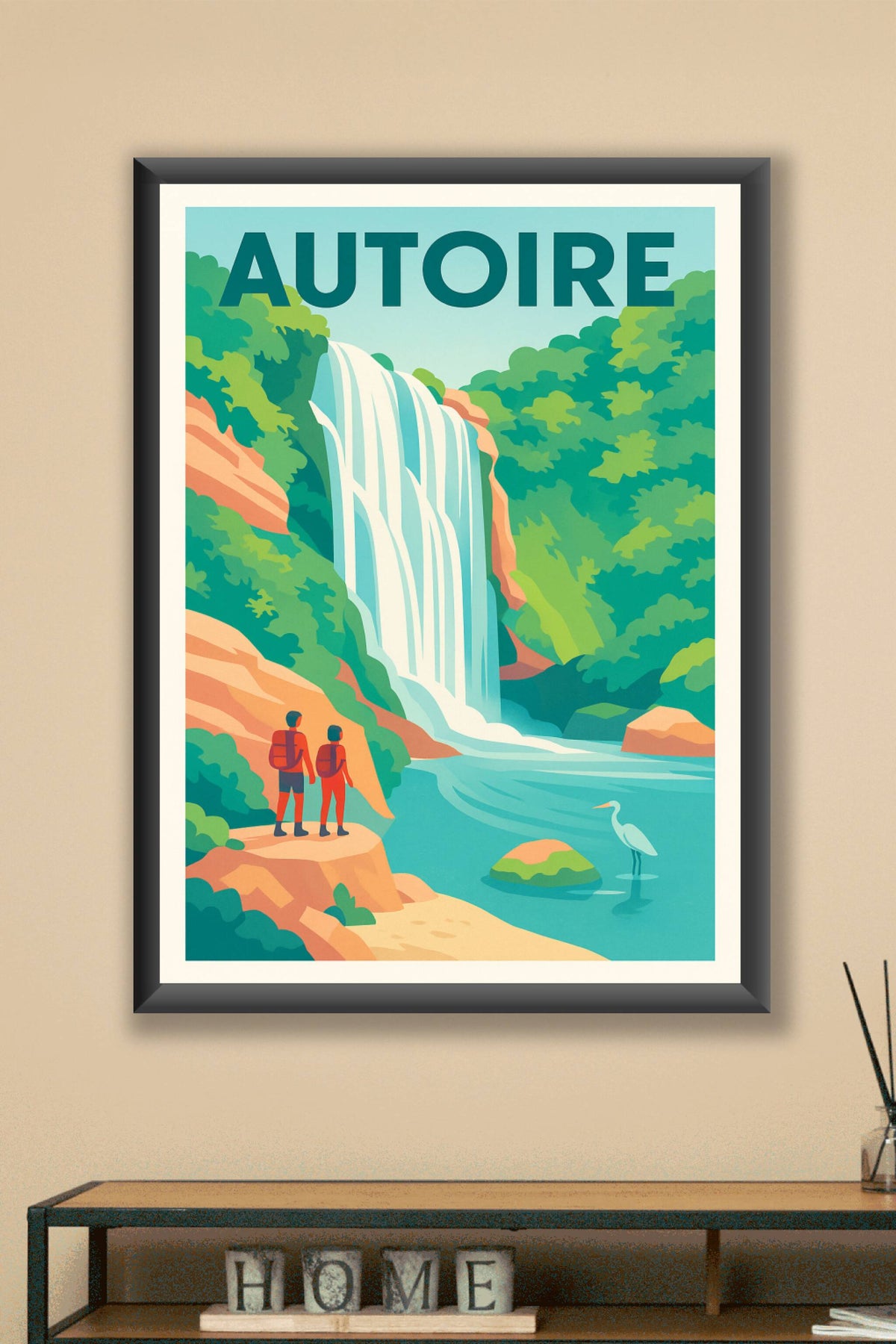 Affiche Loire — L'évasion naturelle au cœur des cascades · poster d'art de Loire