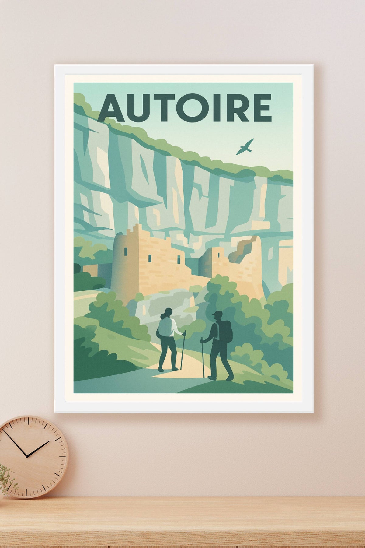 Affiche Autoire — Aventure et nature au cœur des falaises · poster d'art de Autoire