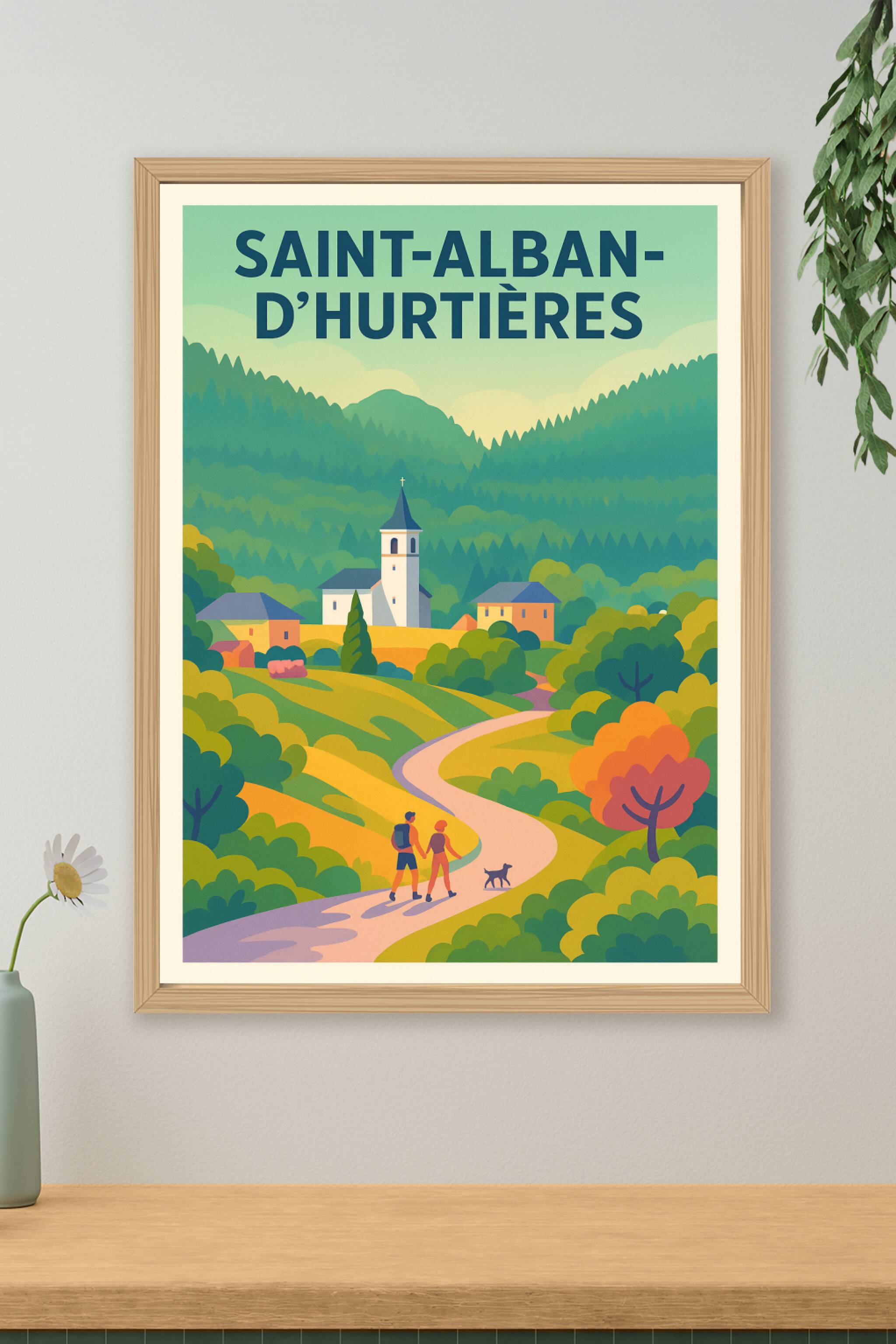 Affiche de Saint-Alban-d'Hurtières - Promenade bucolique en Savoie