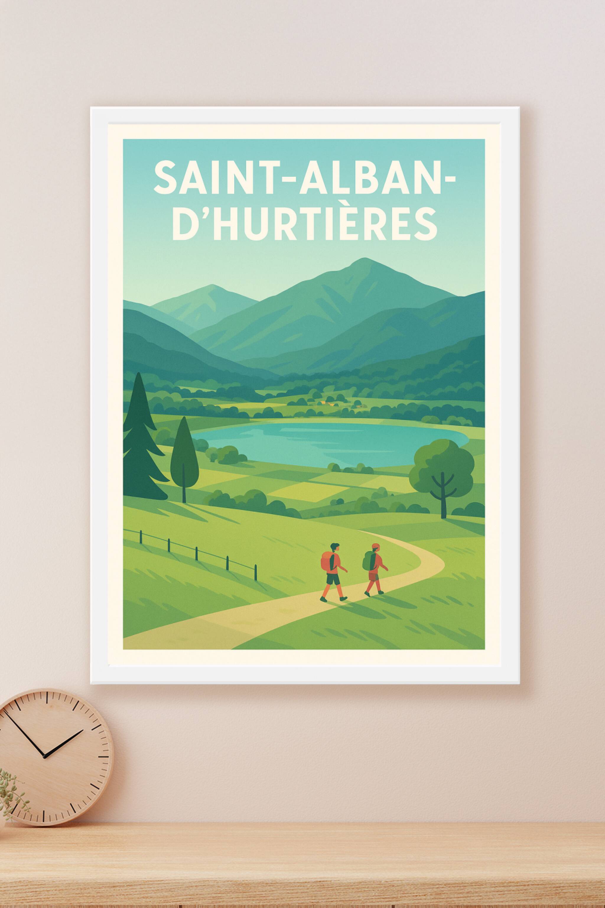 Affiche Saint-Alban-d’Hurtières — Douceur et nature en Savoie · poster d'art de Saint-Alban-d’Hurtières