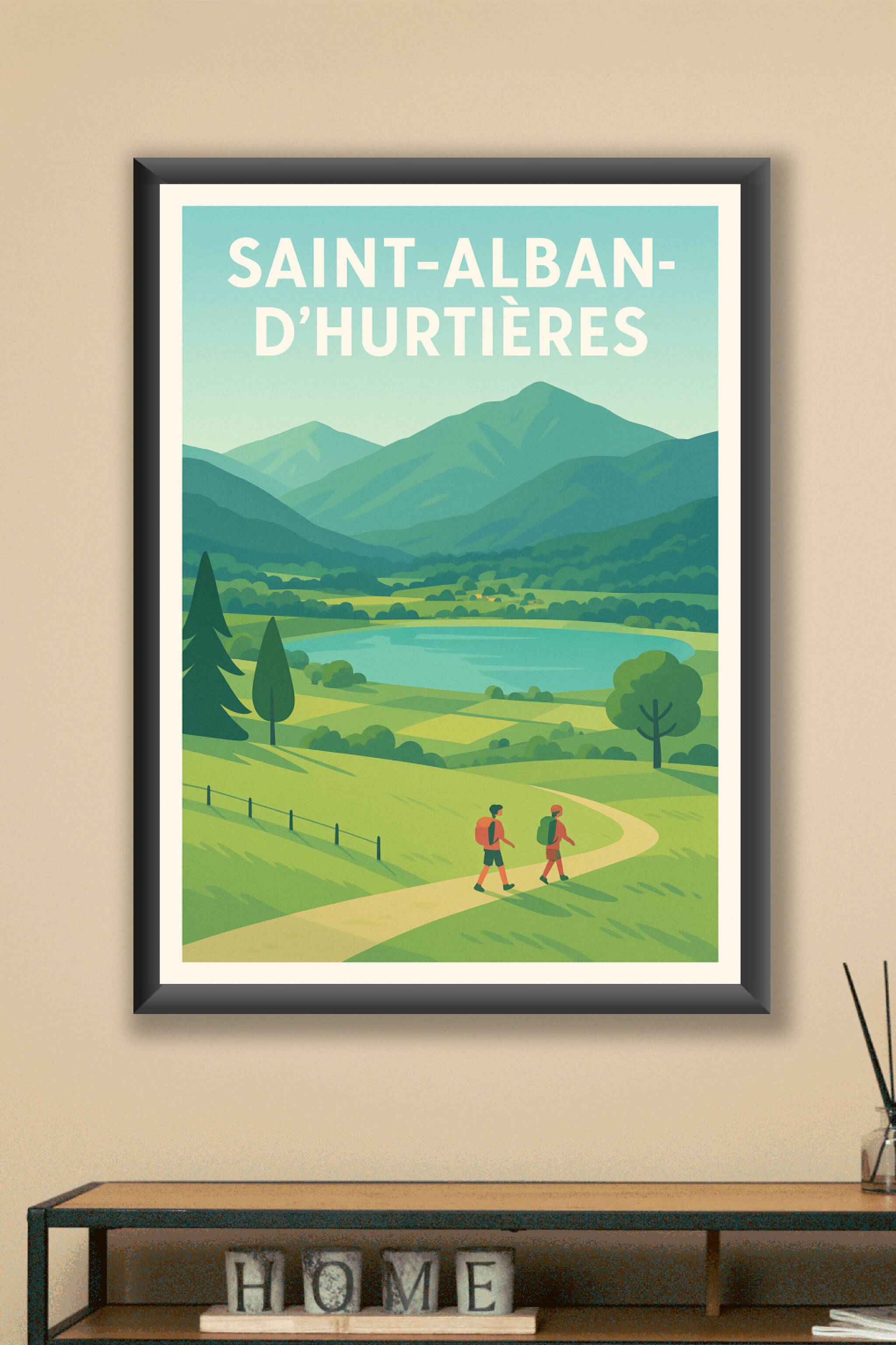 Affiche Saint-Alban-d’Hurtières — Douceur et nature en Savoie · poster d'art de Saint-Alban-d’Hurtières