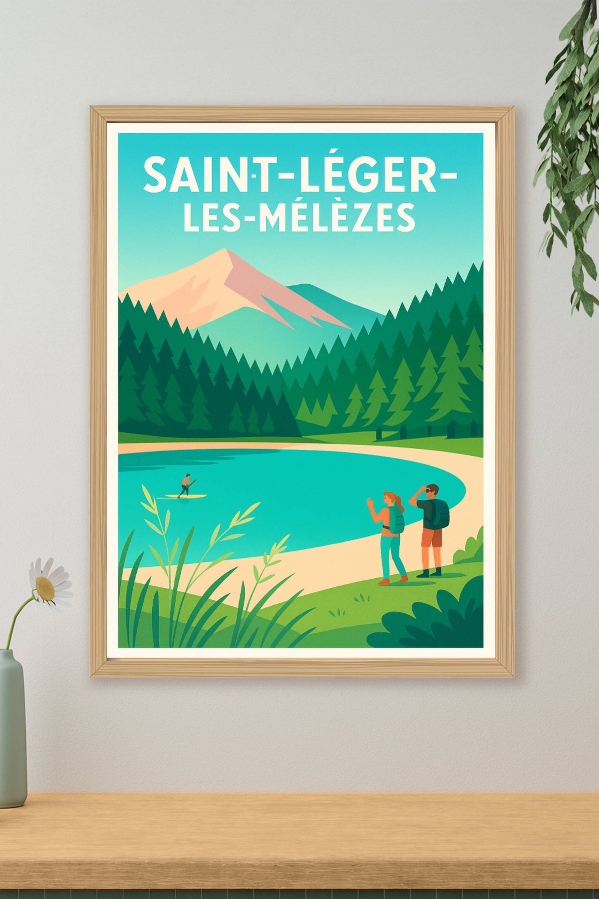 Affiche Saint-Léger-les-Mélèzes — Évasion nature et montagne · poster d'art de Saint-Léger-les-Mélèzes