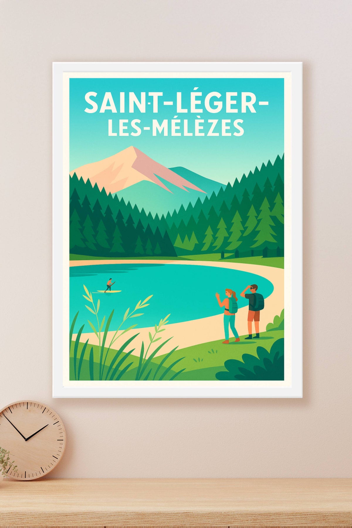 Affiche Saint-Léger-les-Mélèzes — Évasion nature et montagne · poster d'art de Saint-Léger-les-Mélèzes