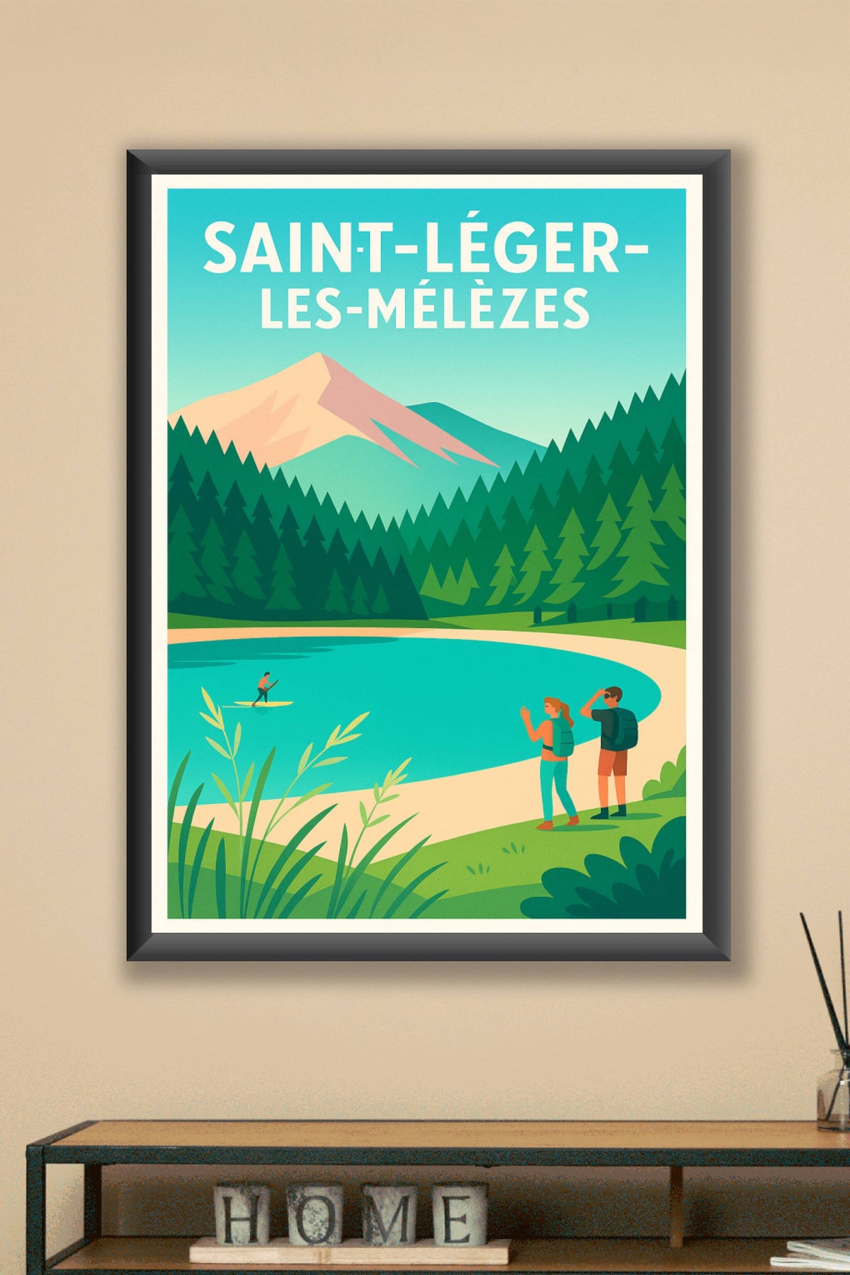 Affiche Saint-Léger-les-Mélèzes — Évasion nature et montagne · poster d'art de Saint-Léger-les-Mélèzes