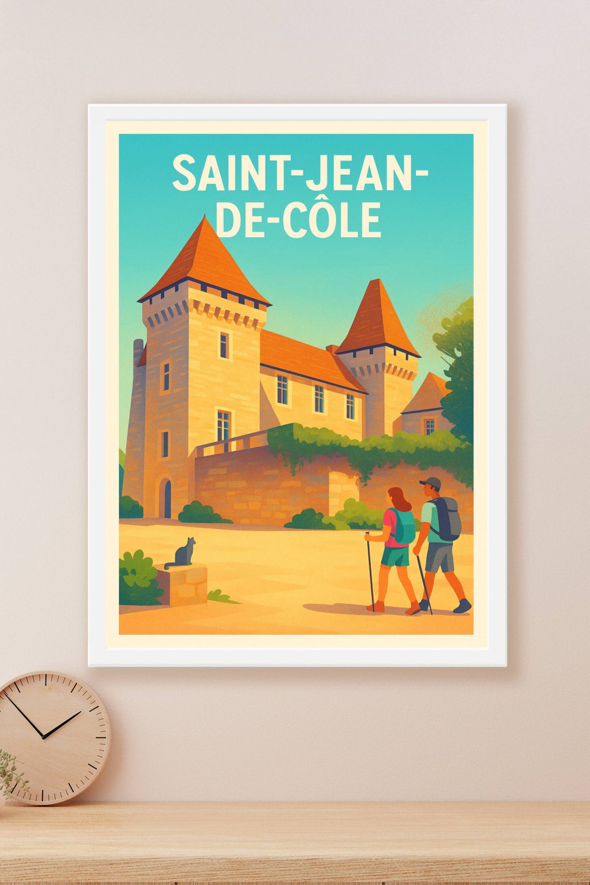 Affiche Saint-Jean-de-Côle — charme et découverte en Périgord · poster d'art de Saint-Jean-de-Côle
