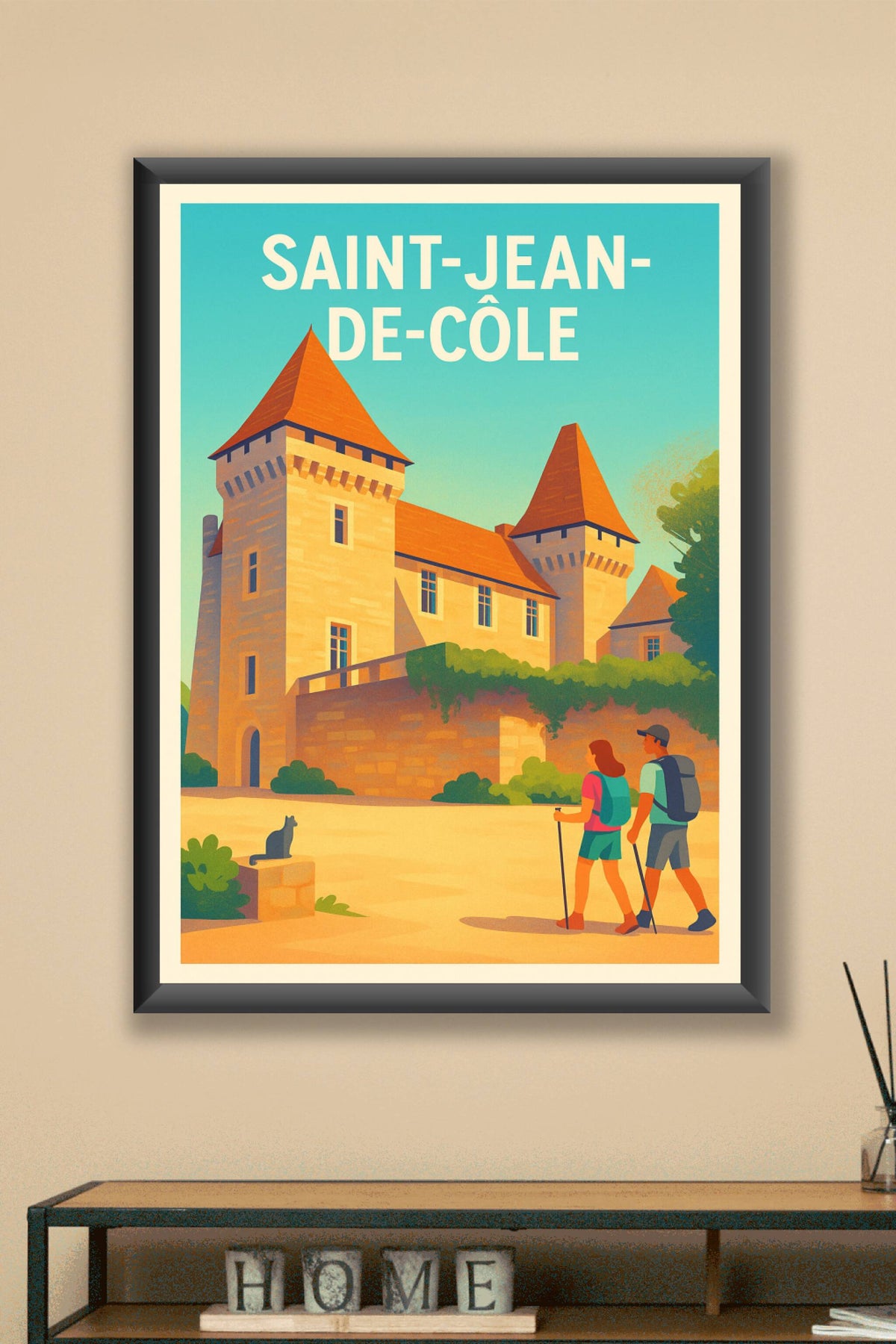 Affiche Saint-Jean-de-Côle — charme et découverte en Périgord · poster d'art de Saint-Jean-de-Côle