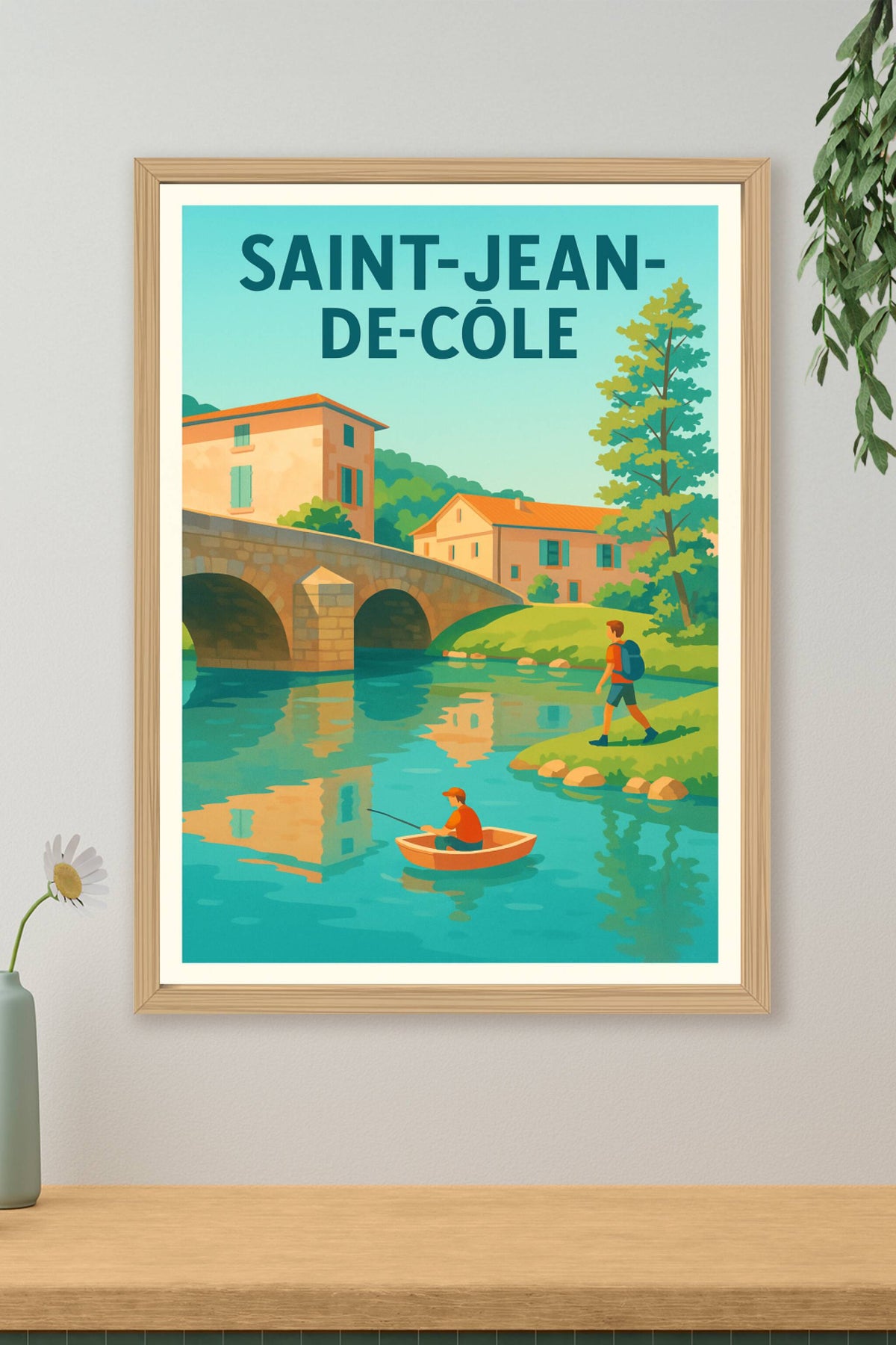 Affiche Saint-Jean-de-Côle — Charme et Tranquillité en Périgord · poster d'art de Saint-Jean-de-Côle