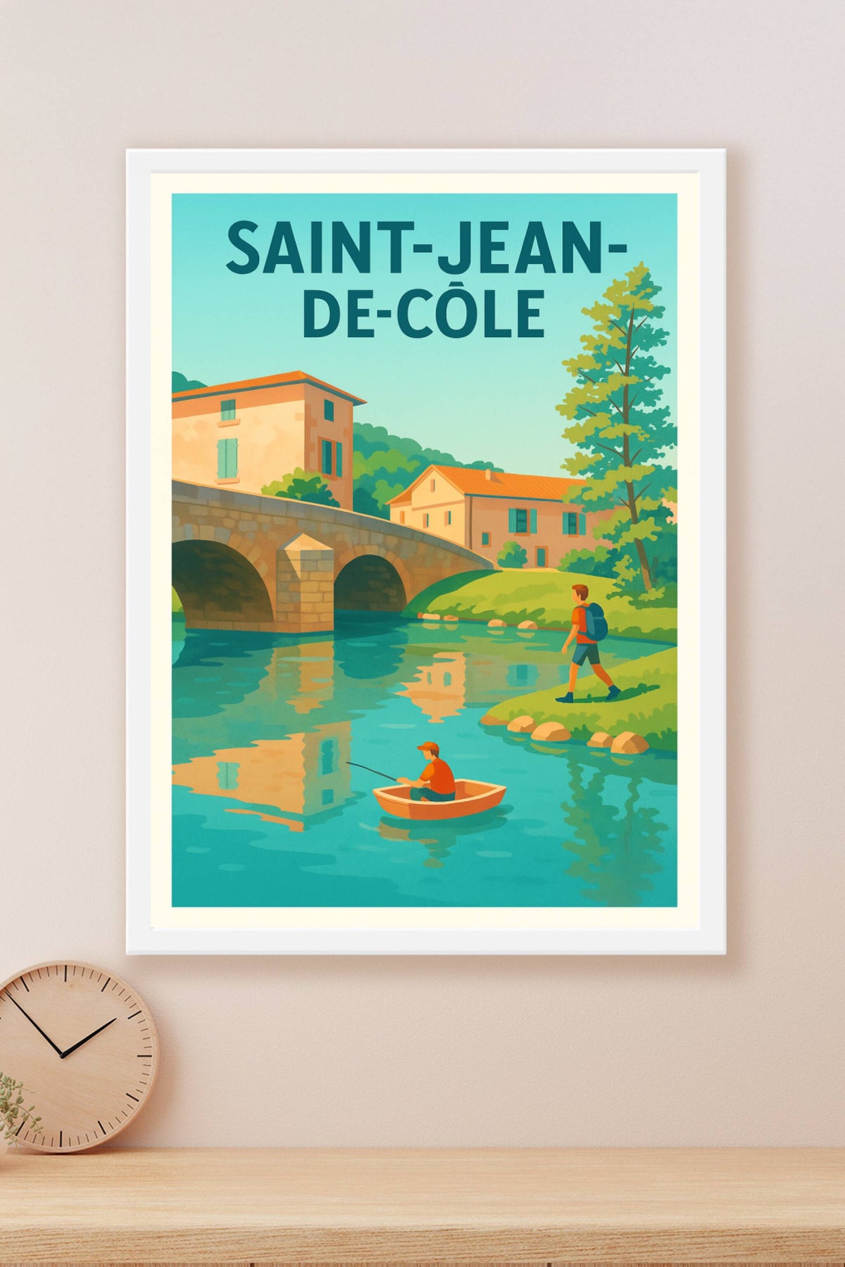 Affiche Saint-Jean-de-Côle — Charme et Tranquillité en Périgord · poster d'art de Saint-Jean-de-Côle