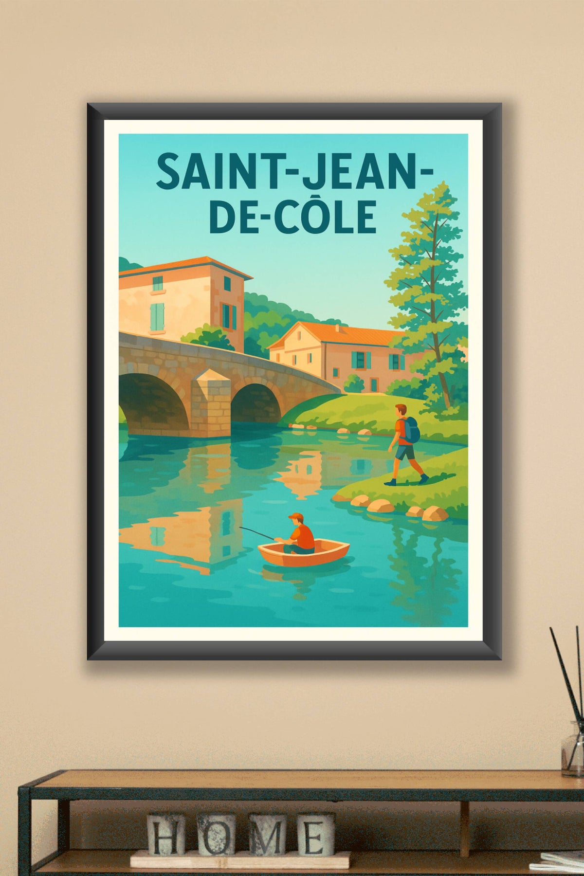 Affiche Saint-Jean-de-Côle — Charme et Tranquillité en Périgord · poster d'art de Saint-Jean-de-Côle