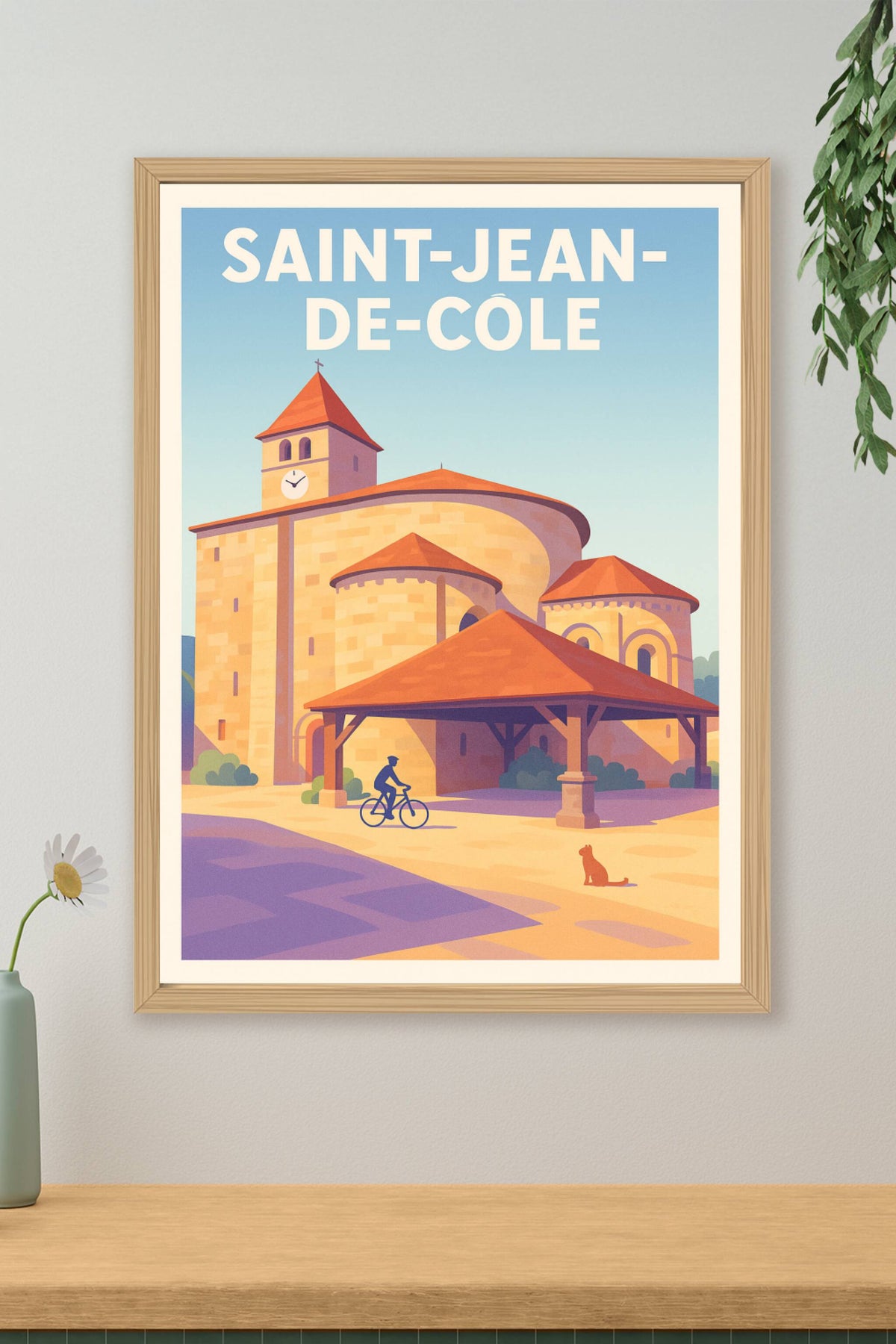 Affiche Saint-Jean-de-Côle — Charme et Sérénité Périgourdine · poster d'art de Saint-Jean-de-Côle