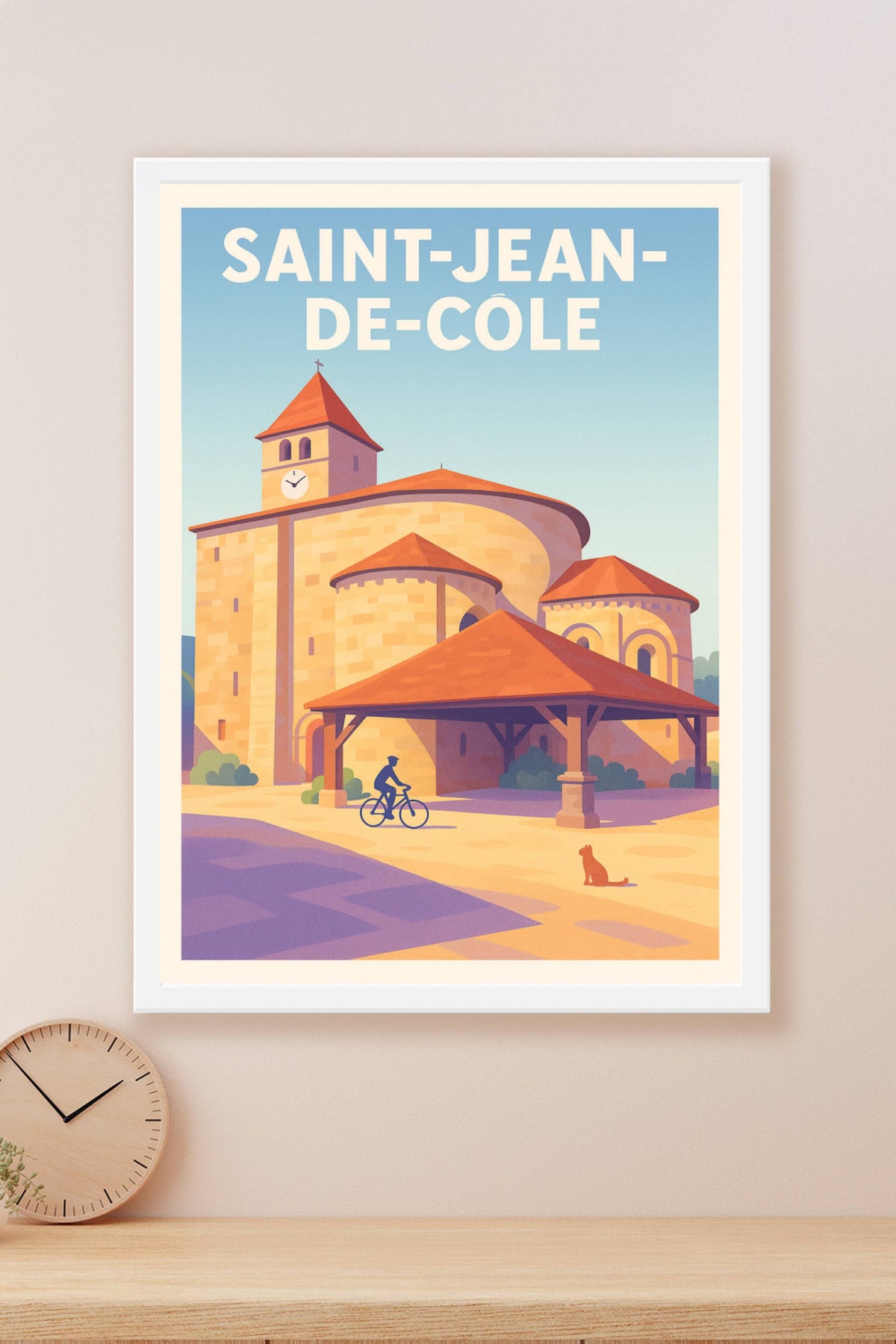 Affiche Saint-Jean-de-Côle — Charme et Sérénité Périgourdine · poster d'art de Saint-Jean-de-Côle