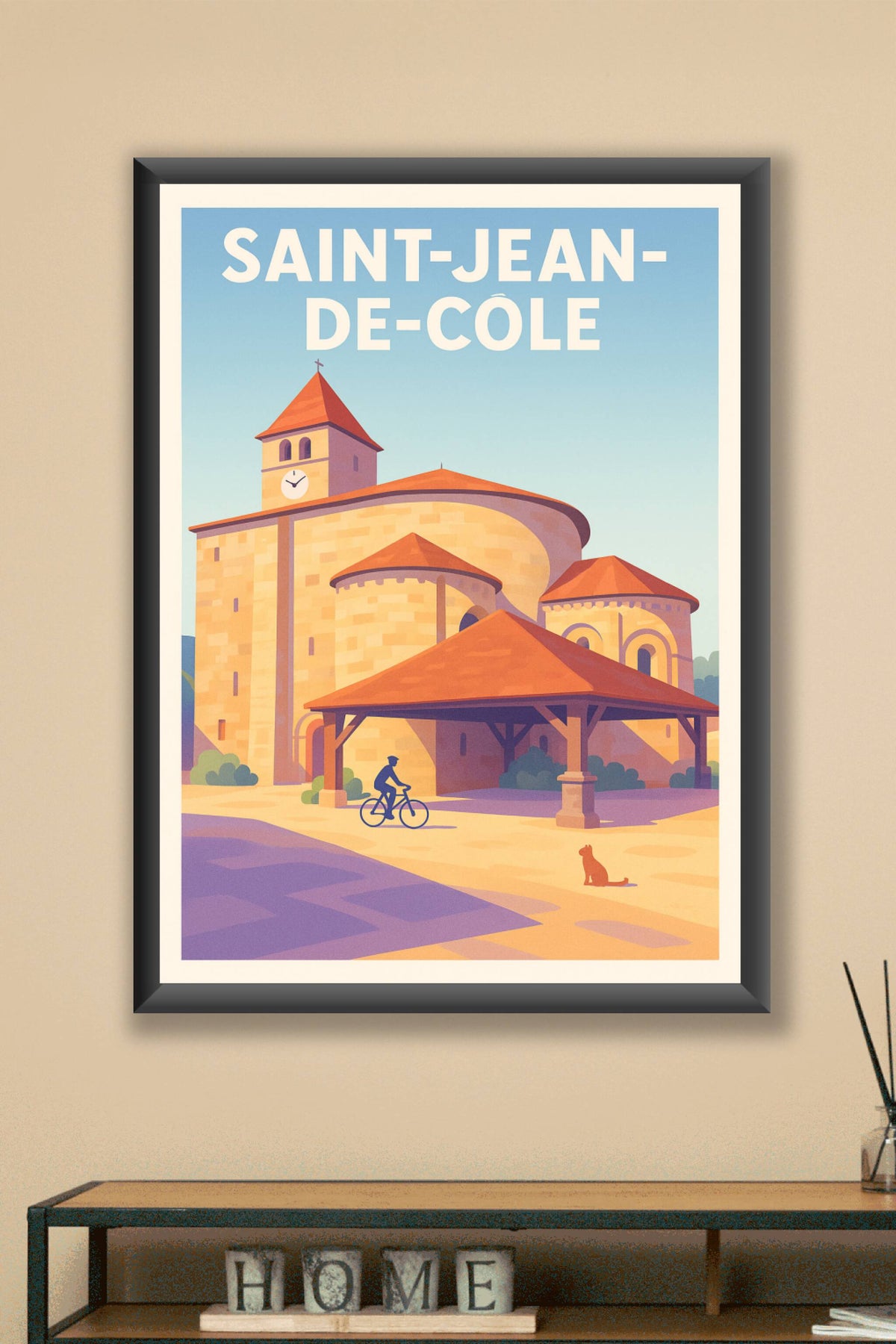 Affiche Saint-Jean-de-Côle — Charme et Sérénité Périgourdine · poster d'art de Saint-Jean-de-Côle