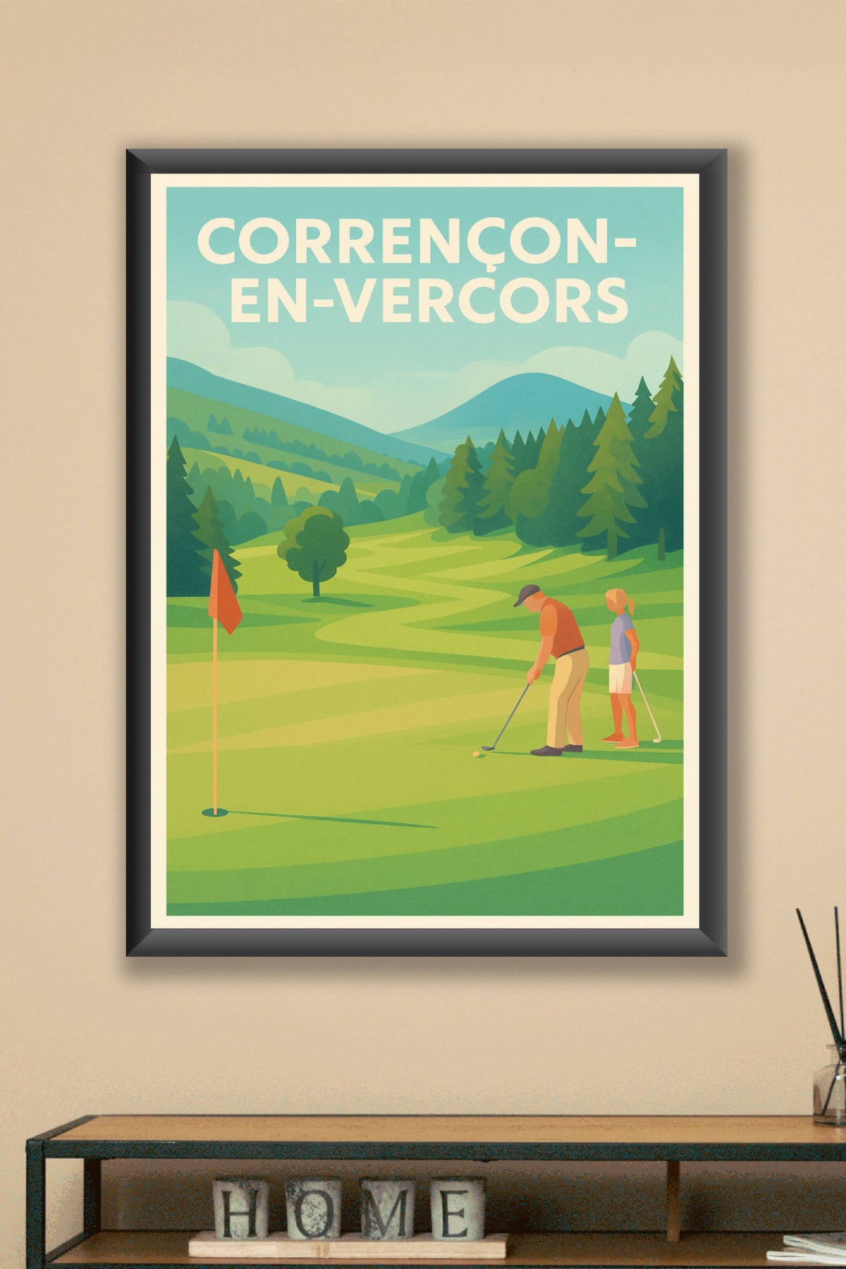 Affiche Corrençon-en-Vercors — Nature et Golf en Harmonie · poster d'art de Corrençon-en-Vercors