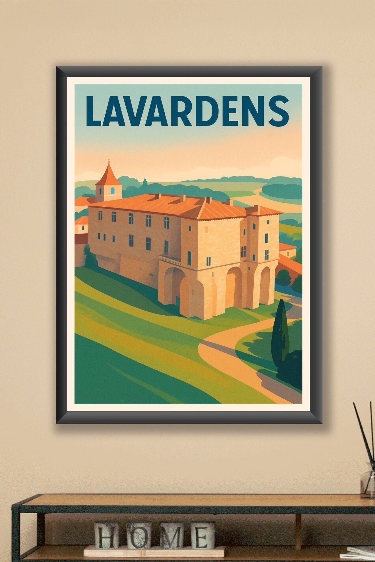 Affiche Lavardens — Charme historique et paysages vallonnés · poster d'art de Lavardens