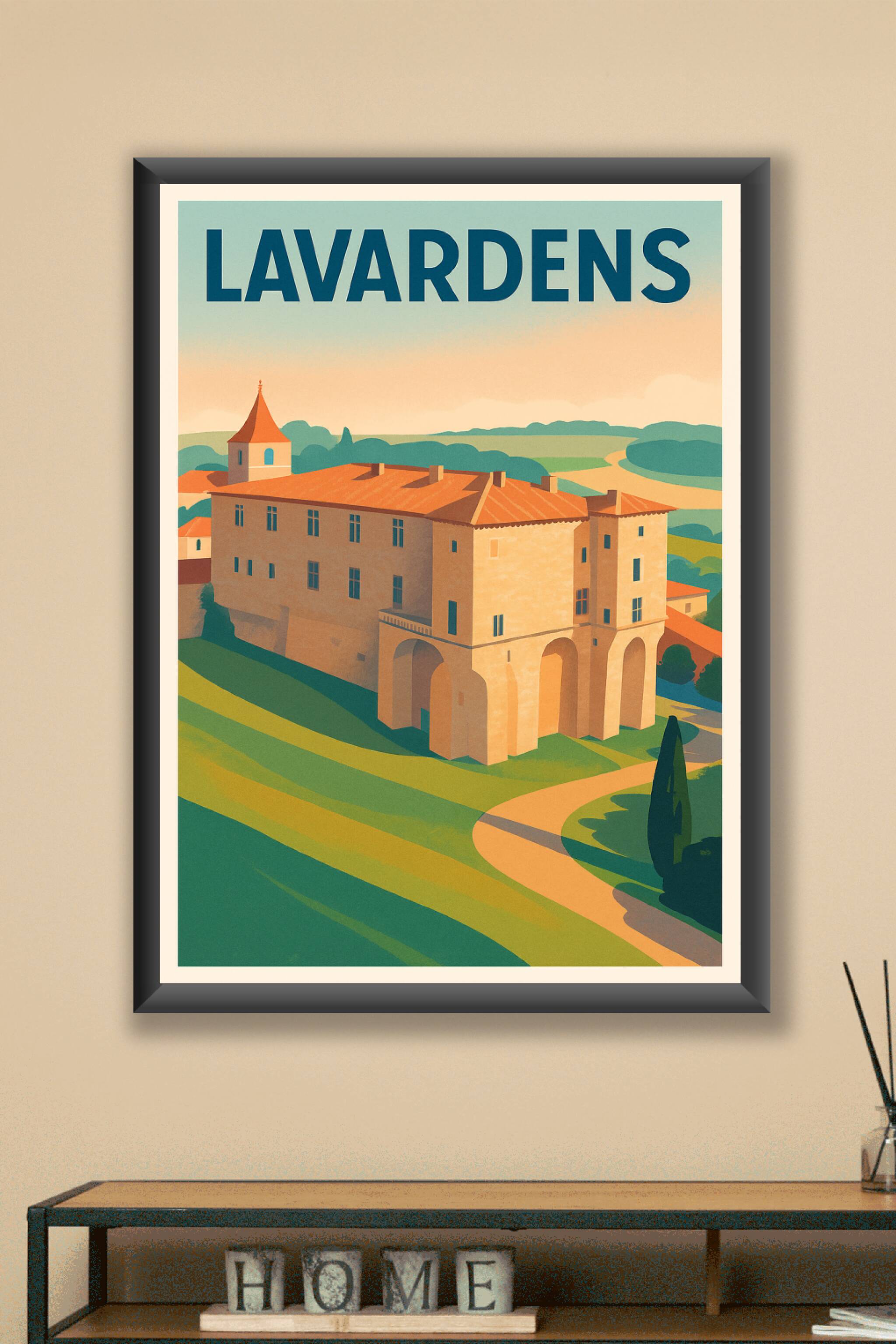 Affiche Lavardens — Charme historique et paysages vallonnés · poster d'art de Lavardens