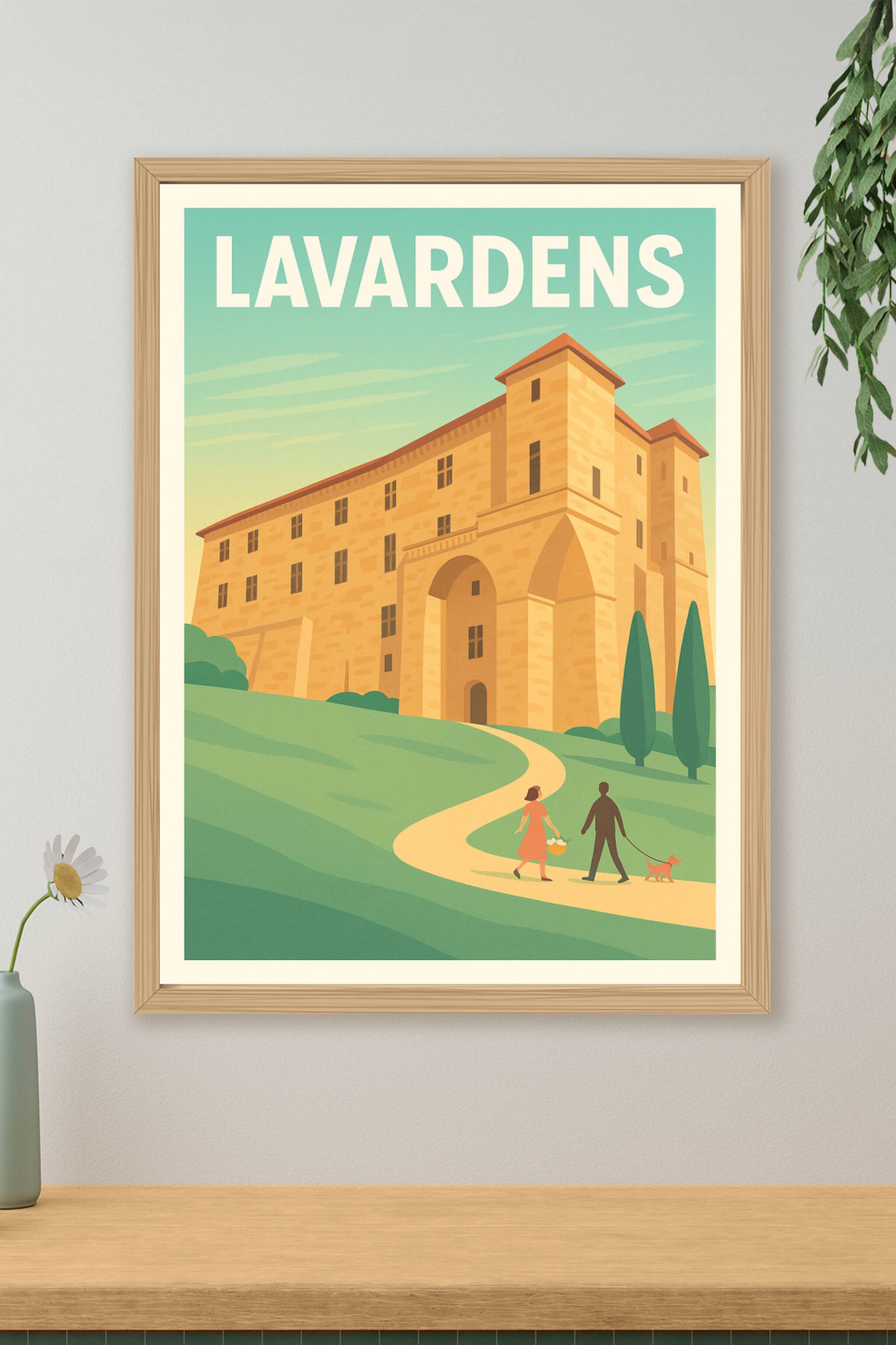 Affiche Lavardens — Charme médiéval et balade bucolique · poster d'art de Lavardens