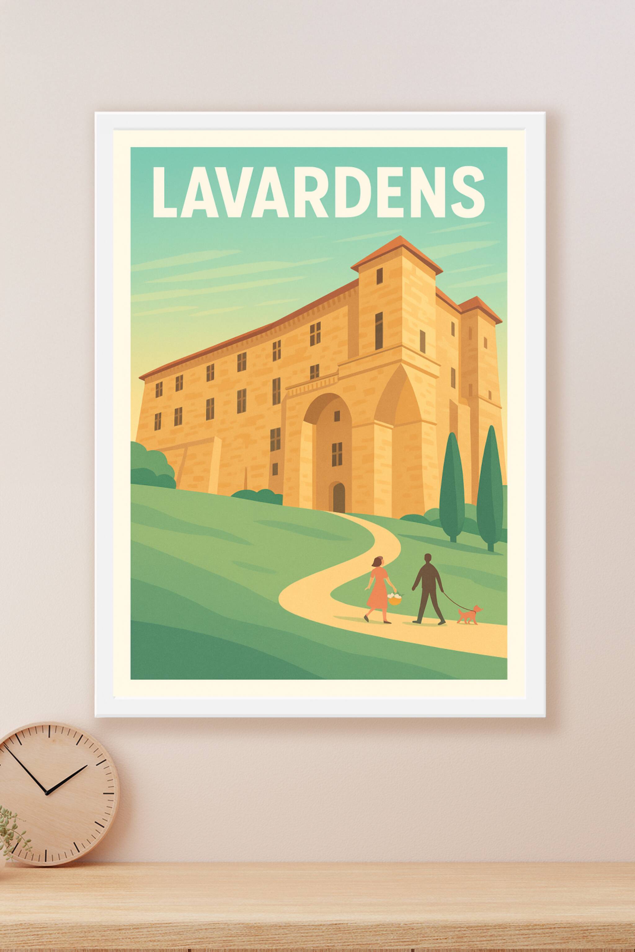 Affiche Lavardens — Charme médiéval et balade bucolique · poster d'art de Lavardens