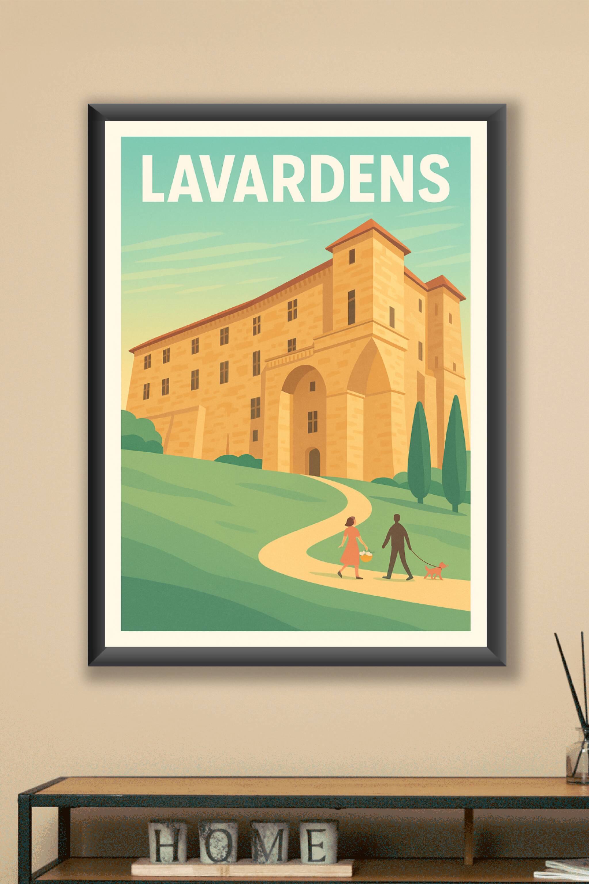 Affiche Lavardens — Charme médiéval et balade bucolique · poster d'art de Lavardens