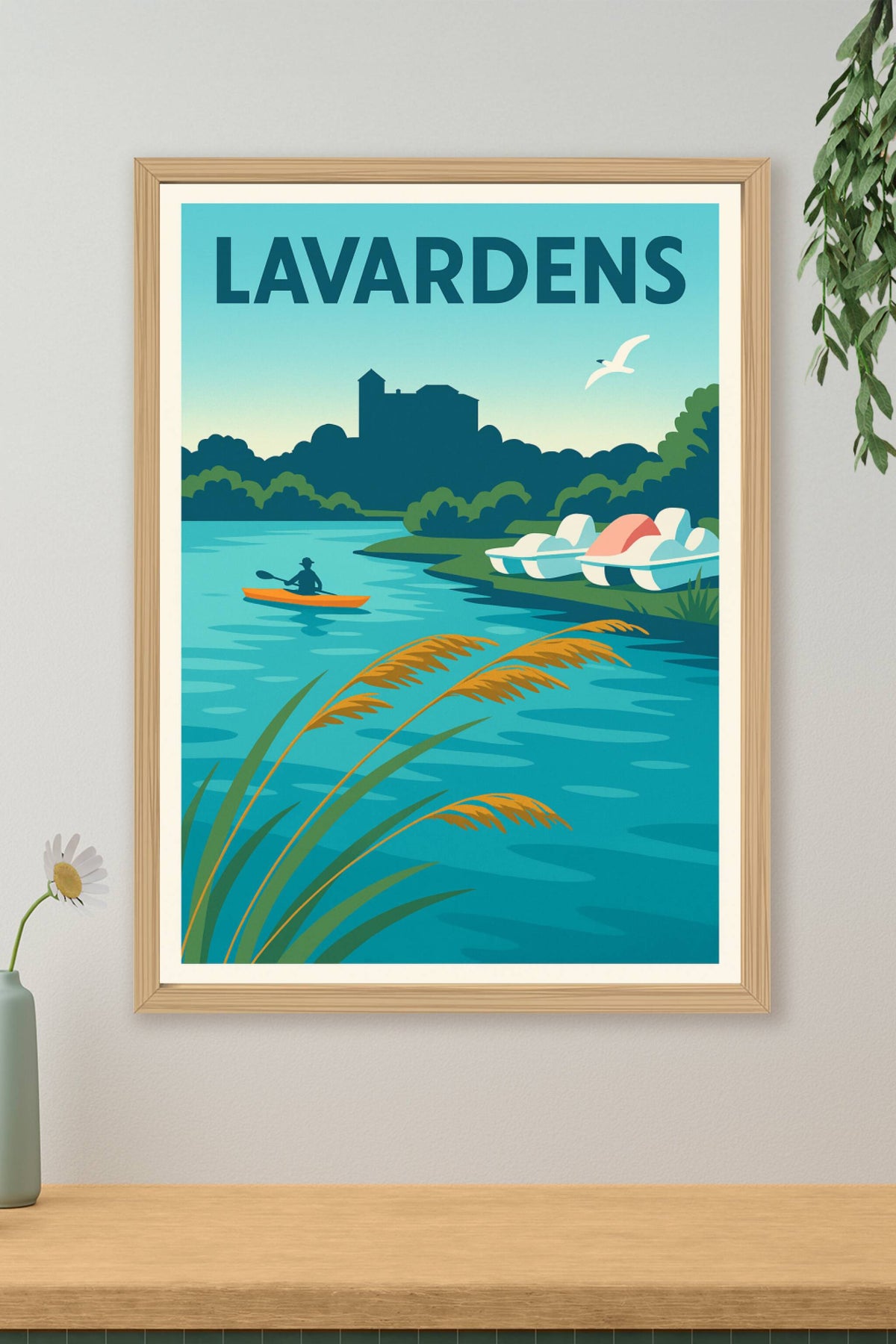 Affiche Lavardens — Évasion paisible au fil de l'eau · poster d'art de Lavardens