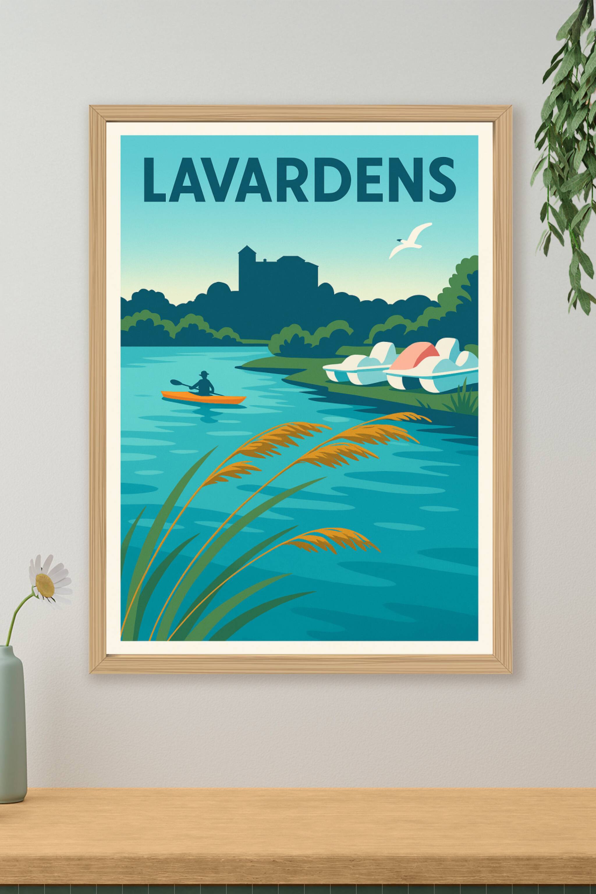 Affiche Lavardens — Évasion paisible au fil de l'eau · poster d'art de Lavardens
