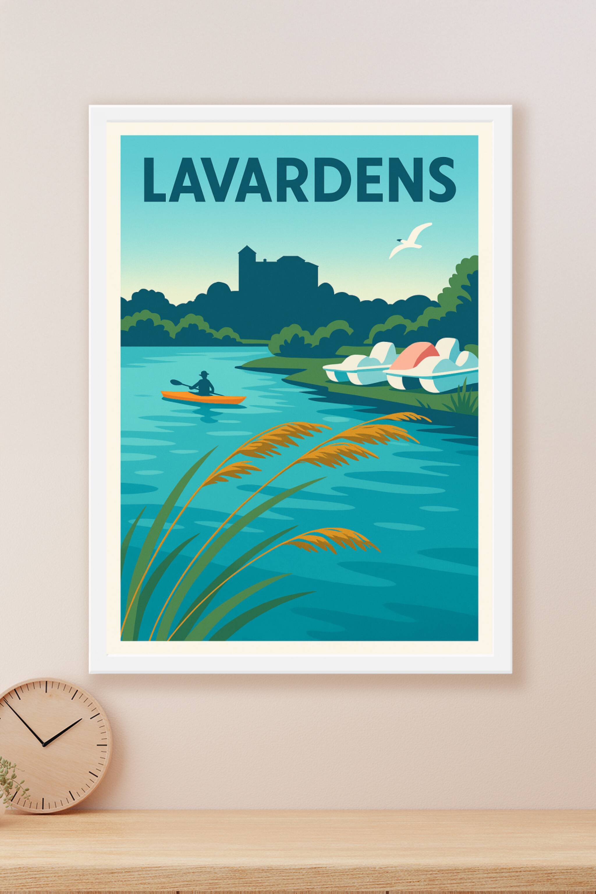 Affiche Lavardens — Évasion paisible au fil de l'eau · poster d'art de Lavardens