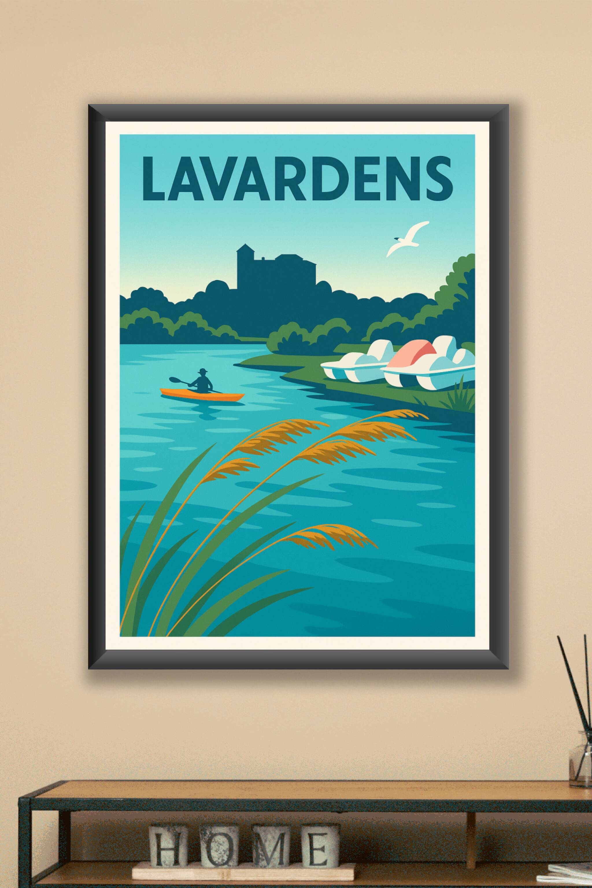 Affiche Lavardens — Évasion paisible au fil de l'eau · poster d'art de Lavardens